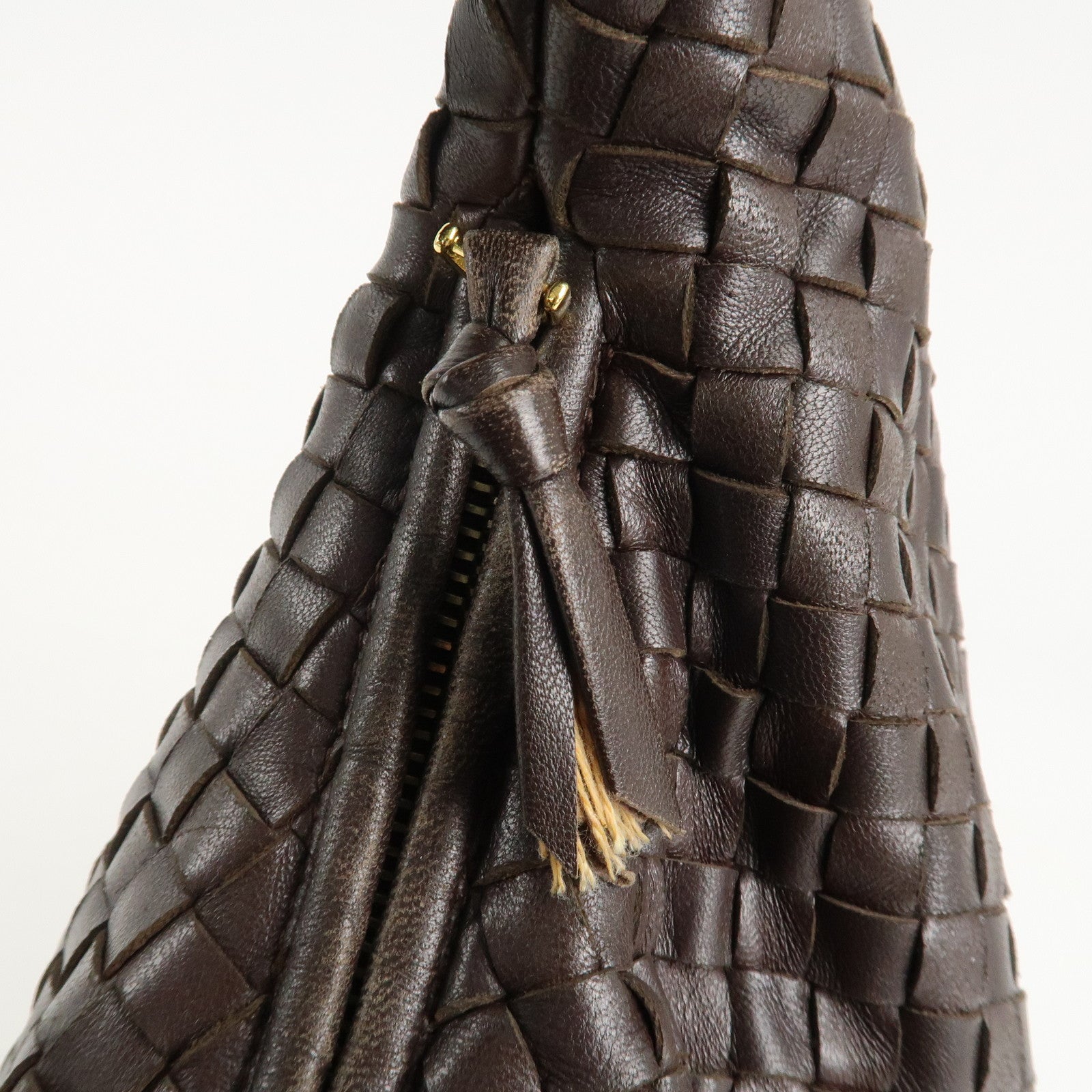 BOTTEGA VENETA Hobo Intrecciato Leather Shoulder Bag Brown 115653 Used
