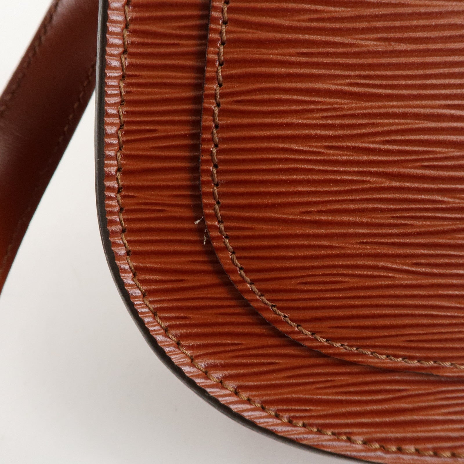 Louis Vuitton Epi Saint Cloud Shoulder Bag Kenya Brown M52193 Used
