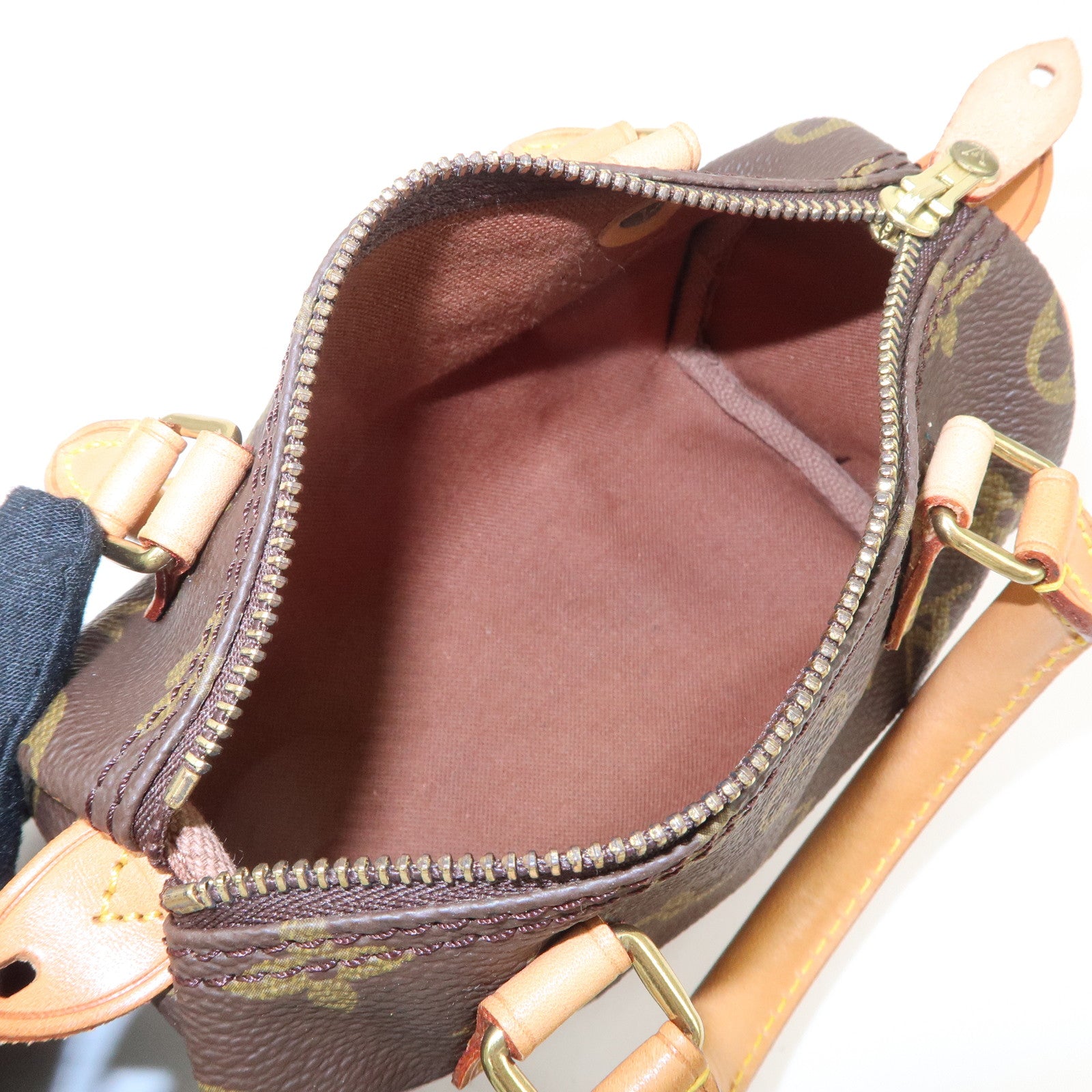 Louis Vuitton Monogram Mini Speedy & Strap M41534 J00145 Used