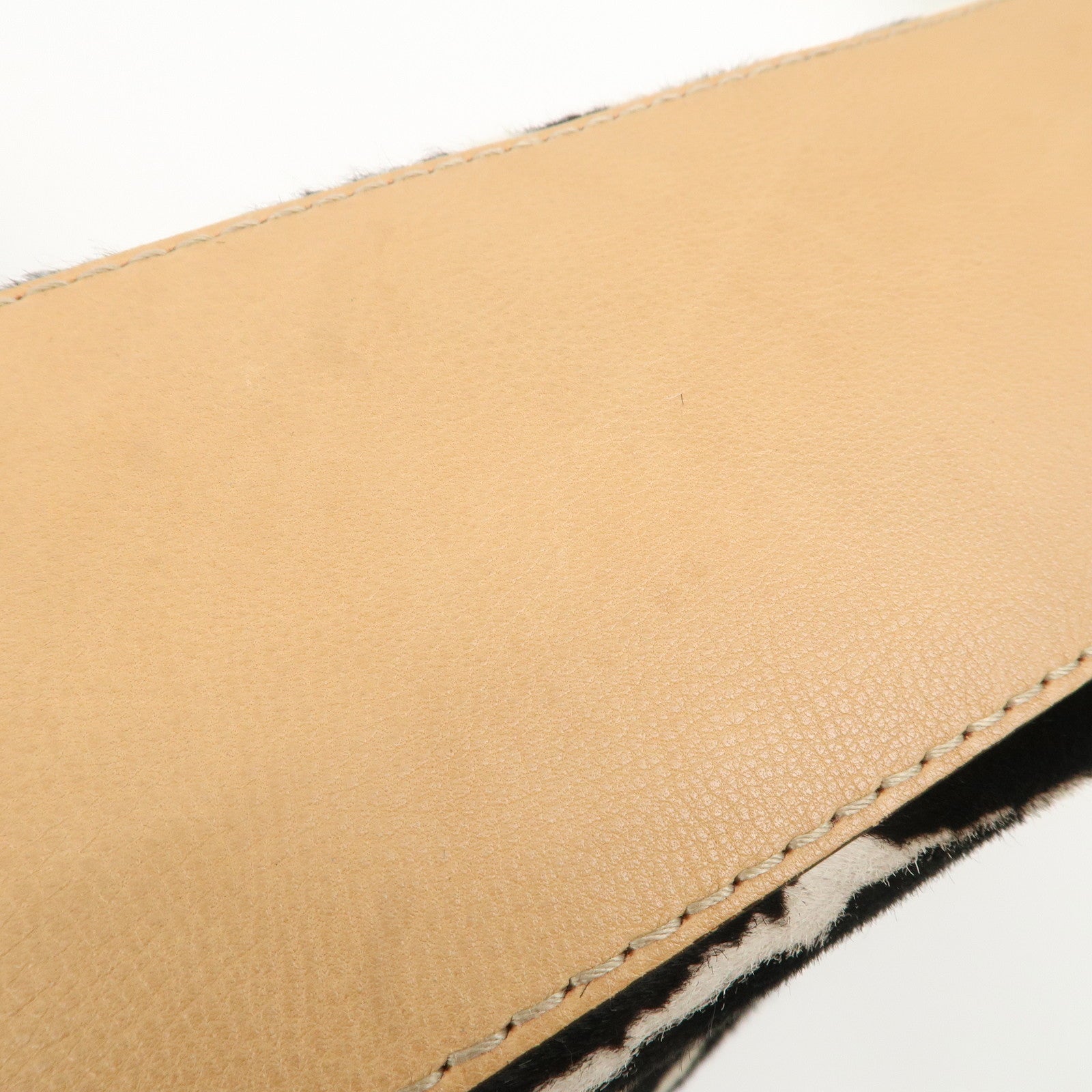 GUCCI Haraco Leather One Shoulder Bag Zebra 257026 Used