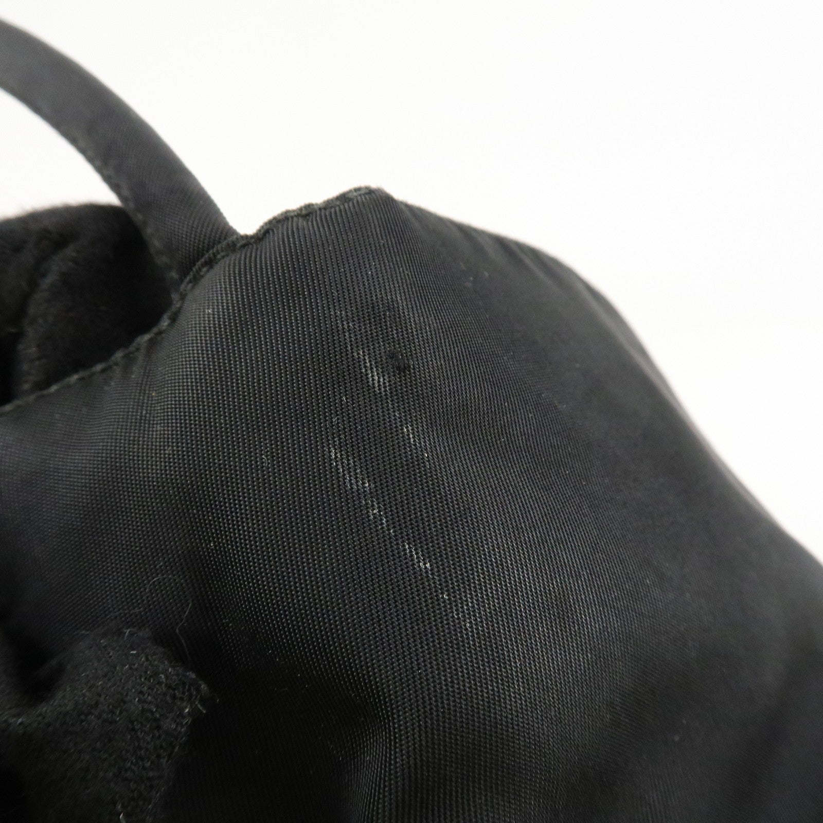 PRADA Logo Nylon Tote Bag Shoulder Bag Hand Bag Black B6242 Used