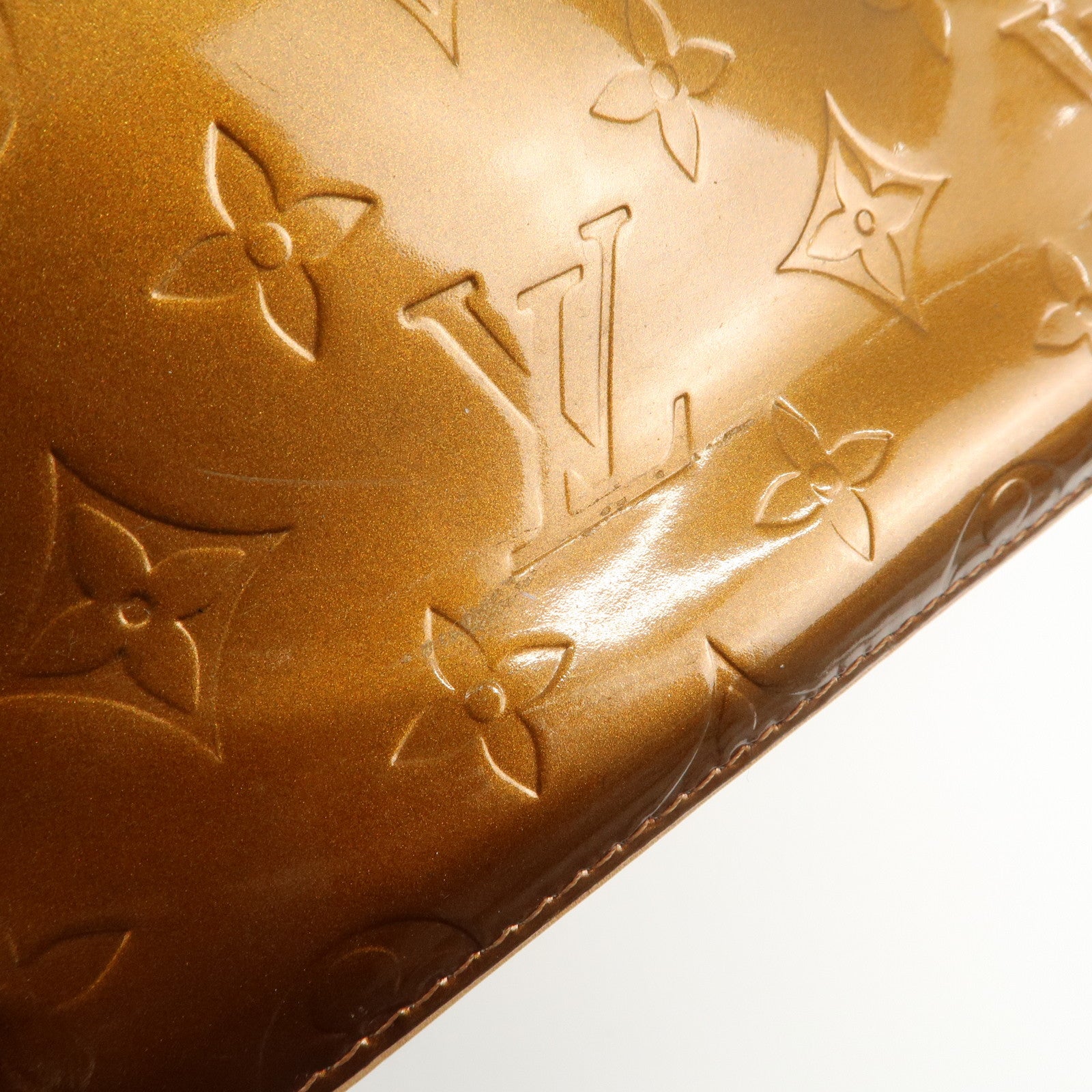 Louis Vuitton Monogram Vernis Houston Tote Bag Bronze M91122 Used