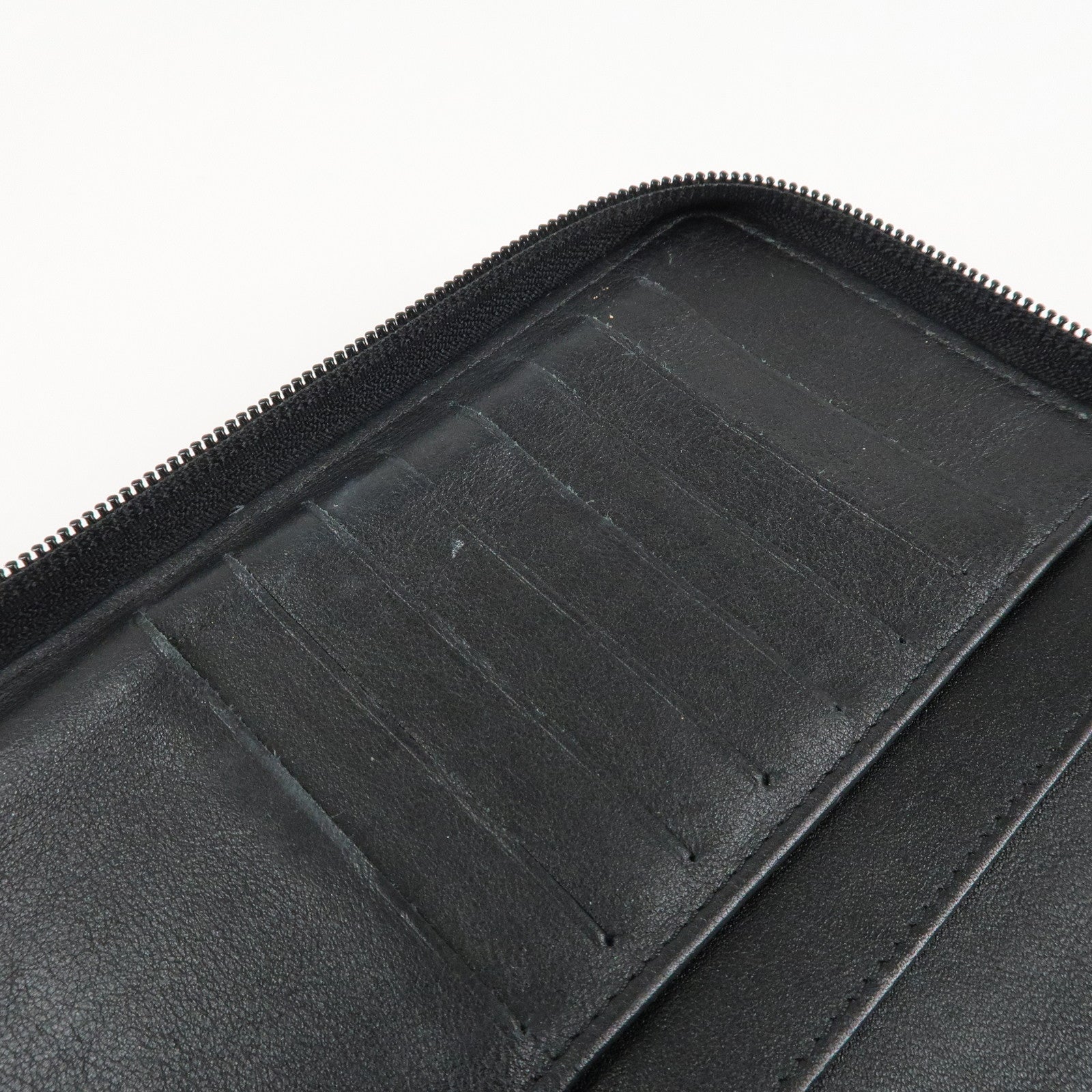 CHANEL COCO Mark Caviar Skin Zippy Long Wallet Black A50071 Used