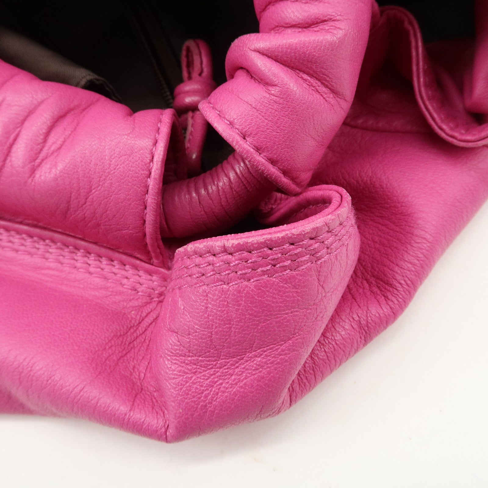 LOEWE Anagram Leather Nappa Aire Hand Bag Pink Used