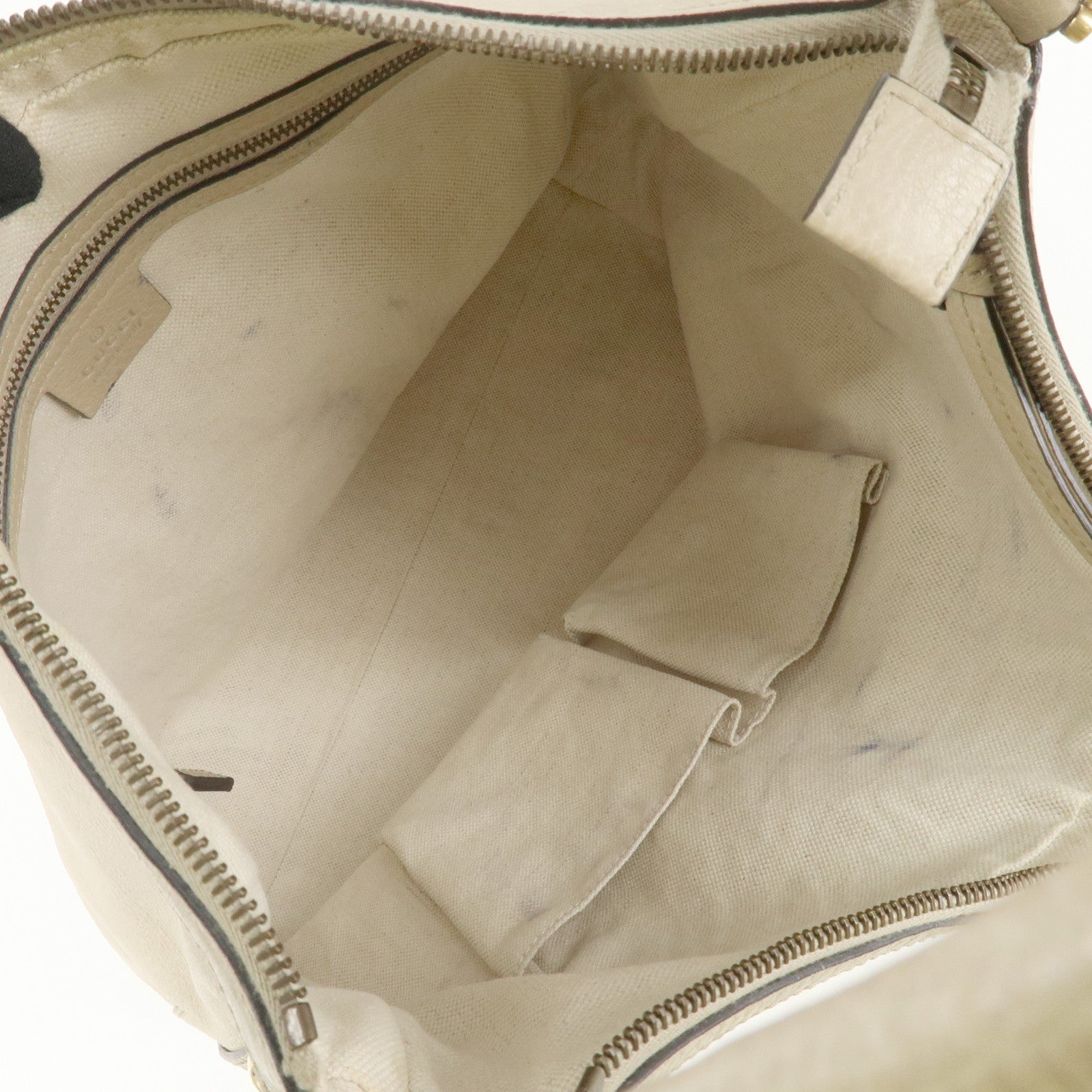 GUCCI Miss GG Leather Shoulder Bag Hand Bag Ivory 326514 Used