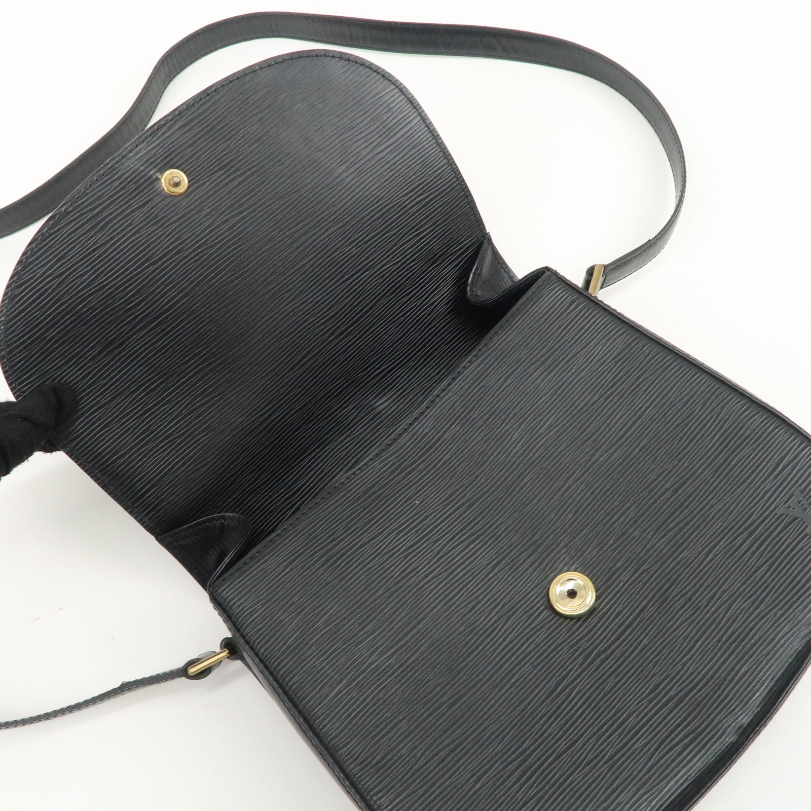 Louis Vuitton Epi Saint Cloud Shoulder Bag Black Noir M52192 Used