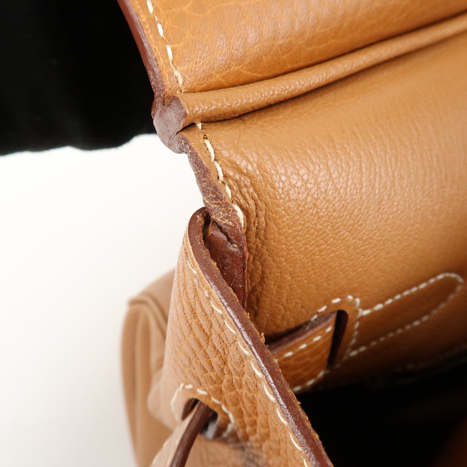 HERMES Taurillon Clemence Birkin 35 J stamped Gold Used