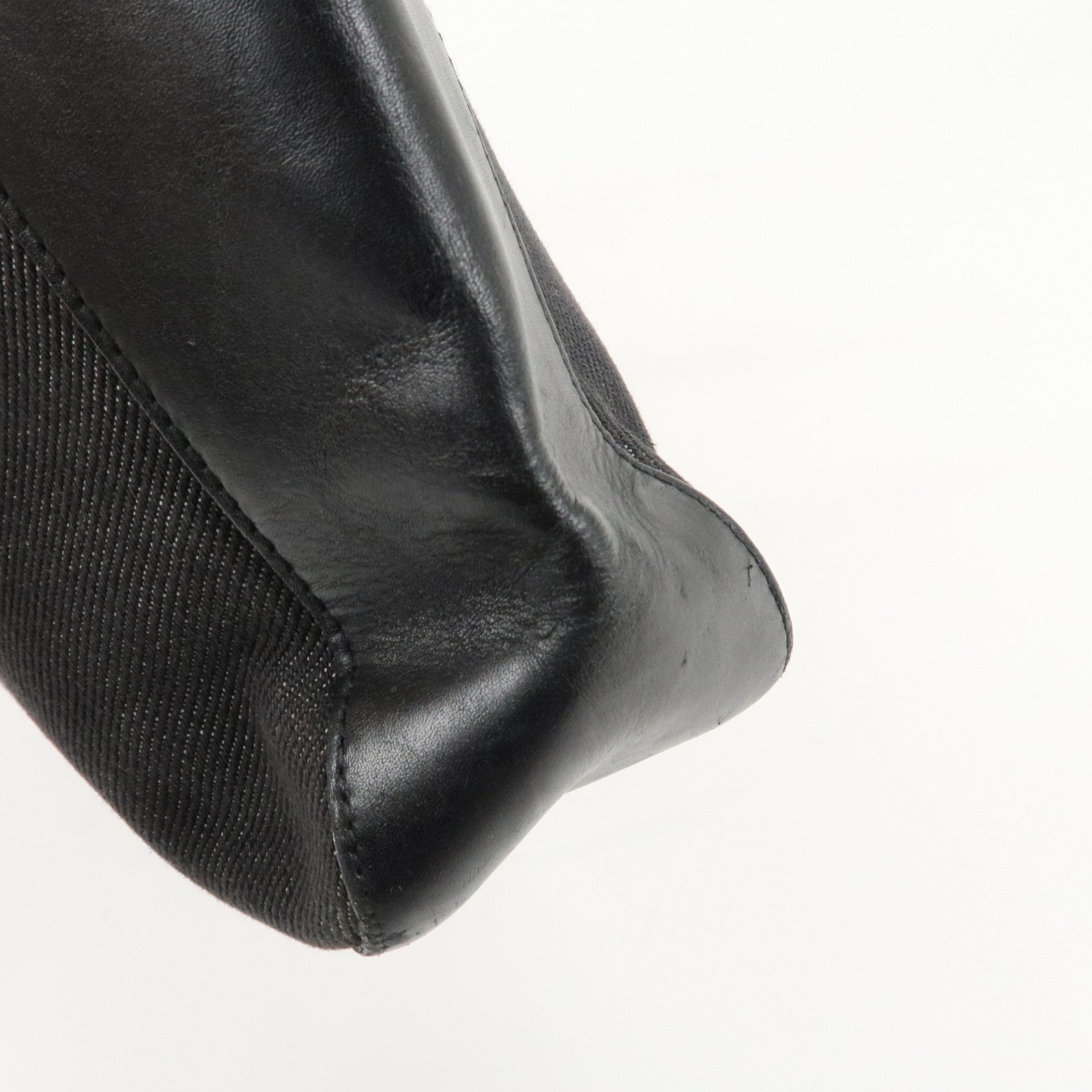 GUCCI Sherry Denim Leather Hand Bag Blue 73983 Used