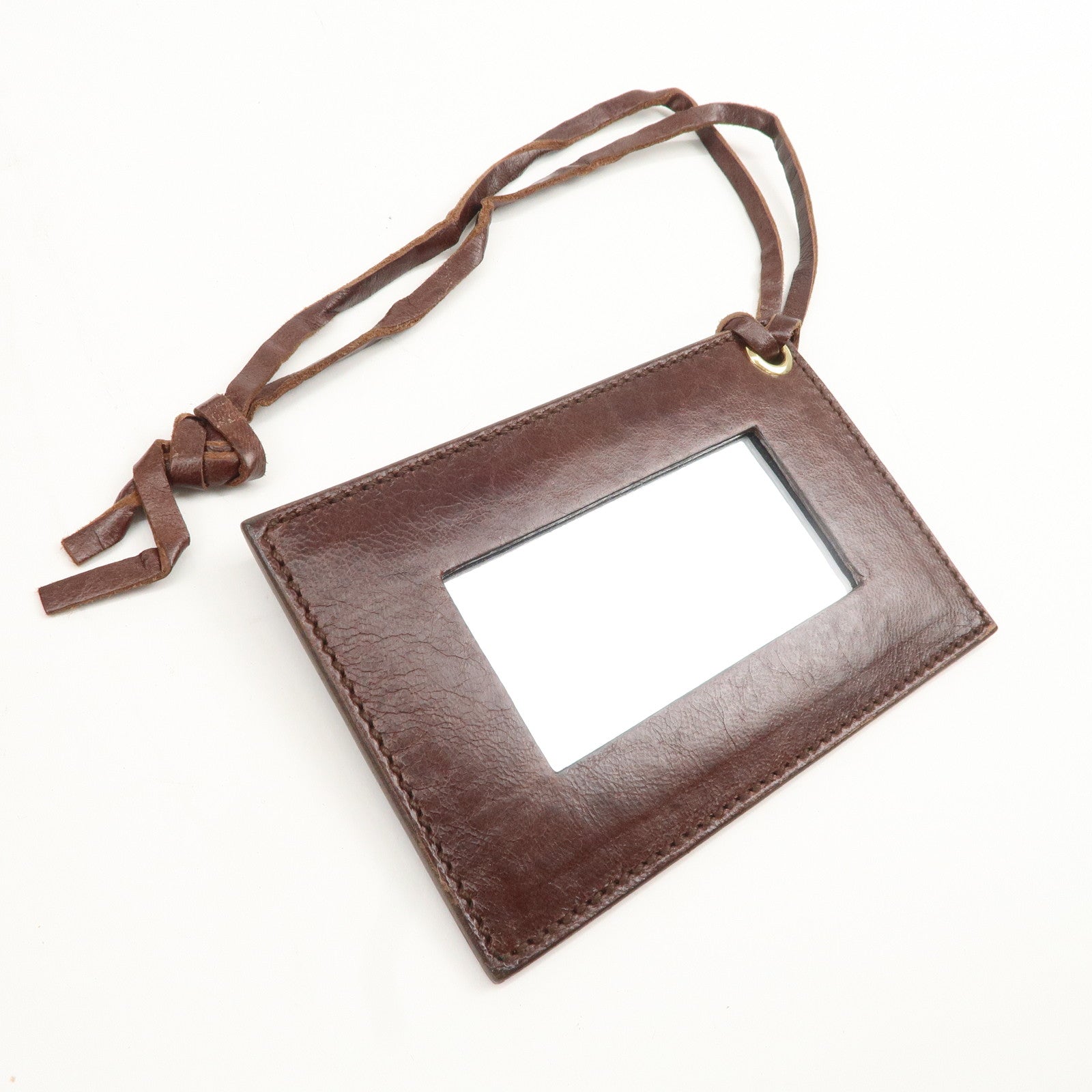 BALENCIAGA Leather Shoulder Bag Brown 497717 Used