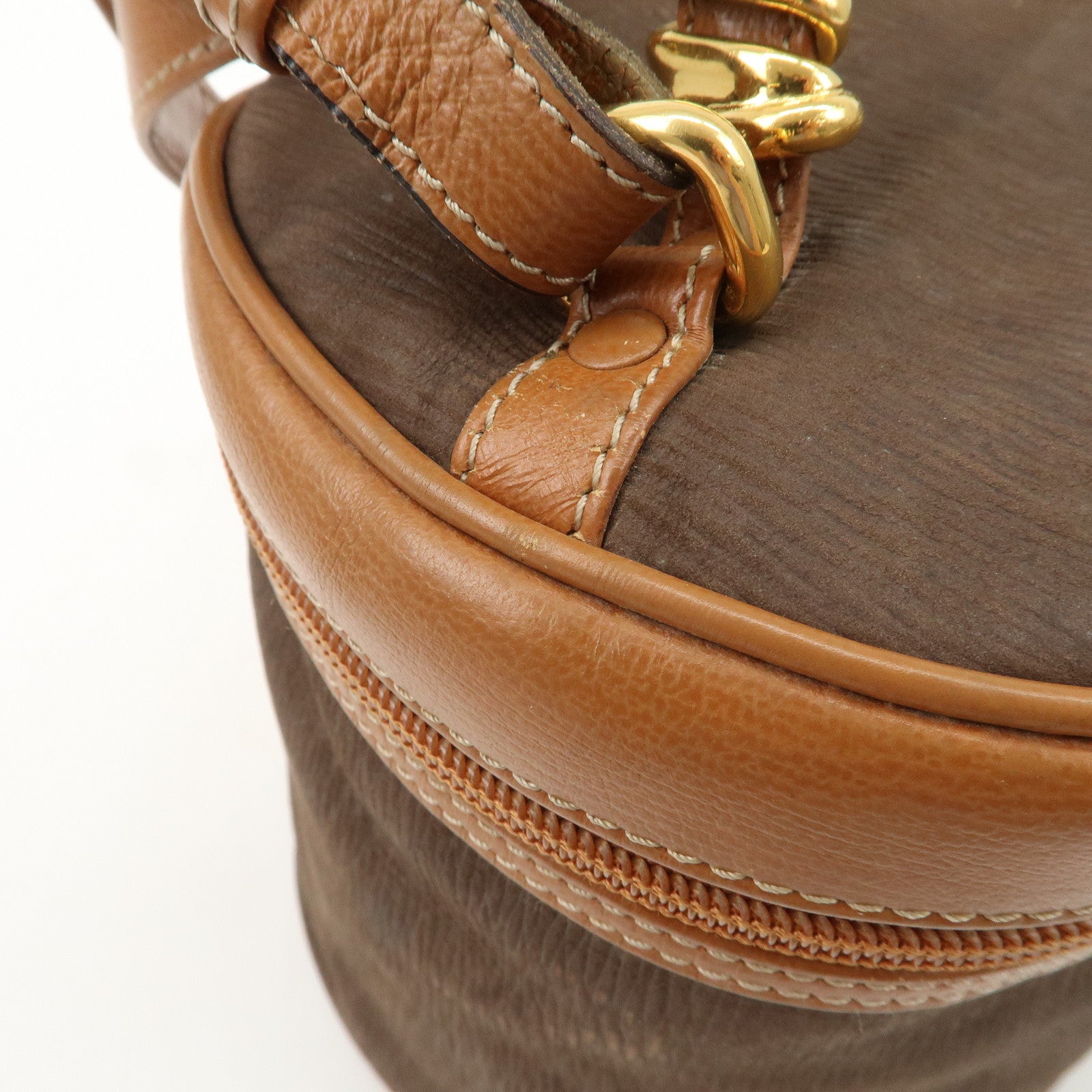 LOEWE Velazquez Suede Leather 2 Way Bag Brown Dark Brown Used