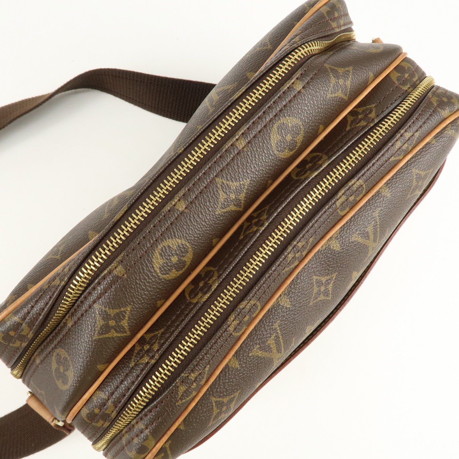 Louis Vuitton Monogram Reporter PM Shoulder Bag Brown M45254 Used