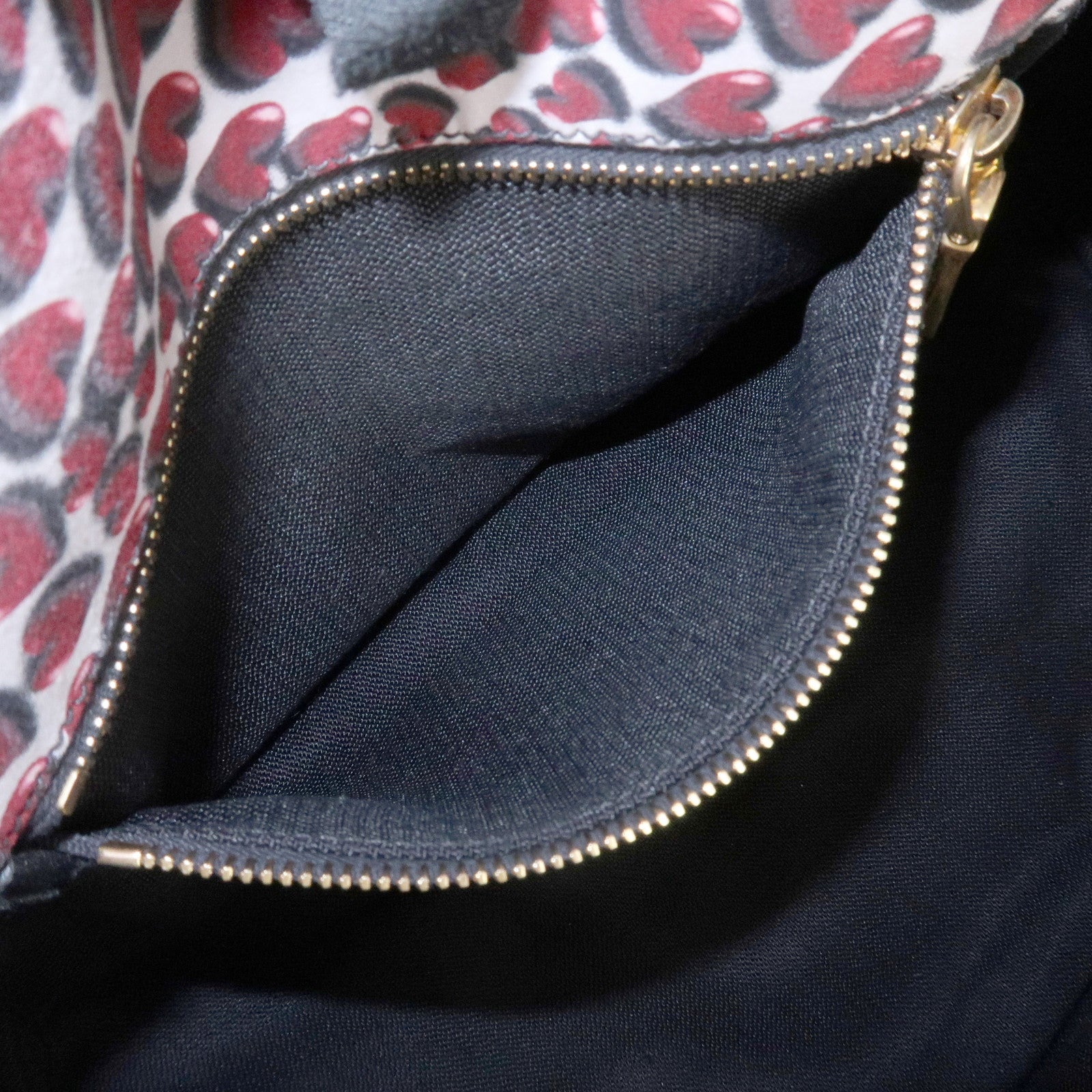 PRADA Canapa Canvas Tote Bag Hand 2Way Bag Red Ivory Gold BN1877 Used