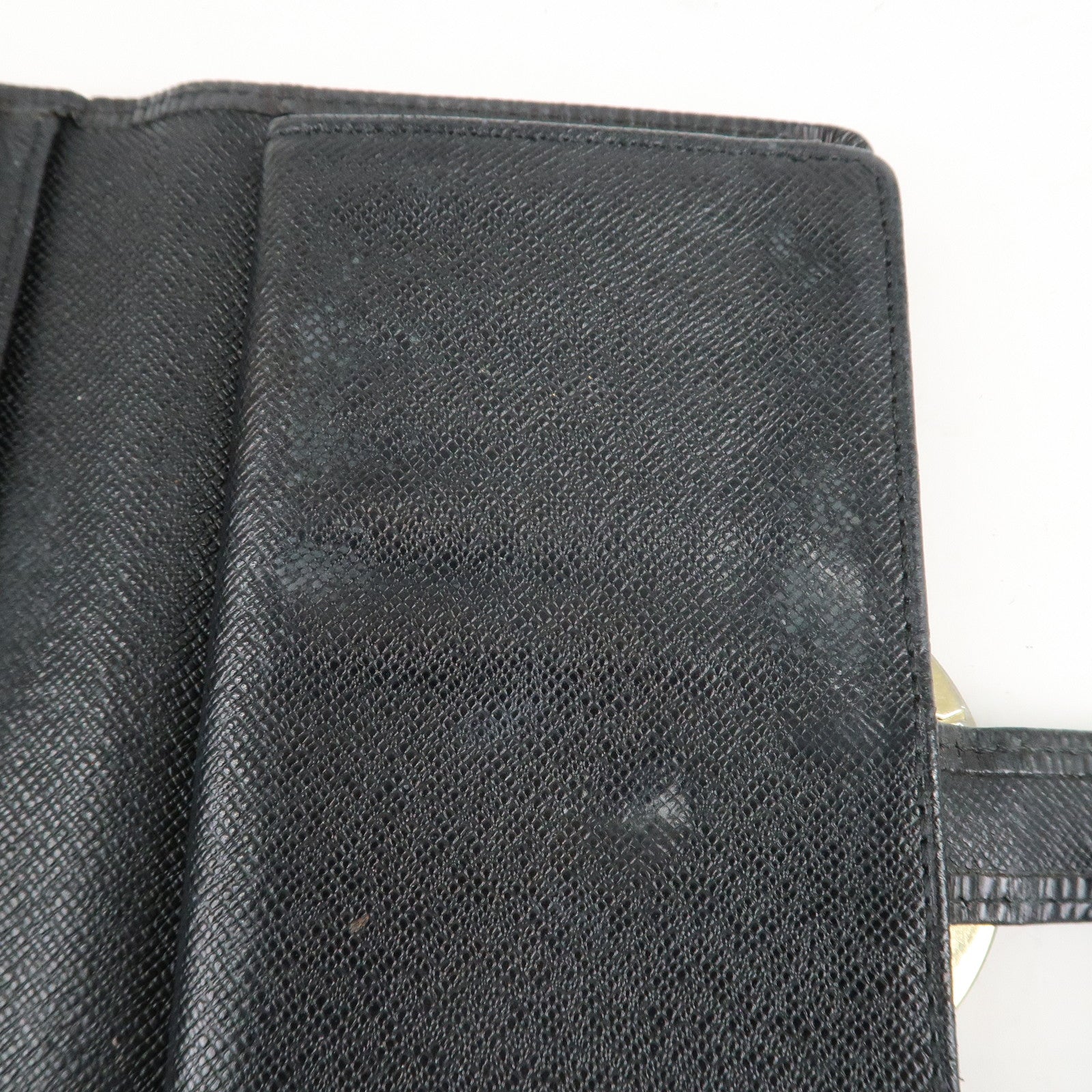 Louis Vuitton Set of 2 Epi Long Wallet Black M63752 M63252 Used