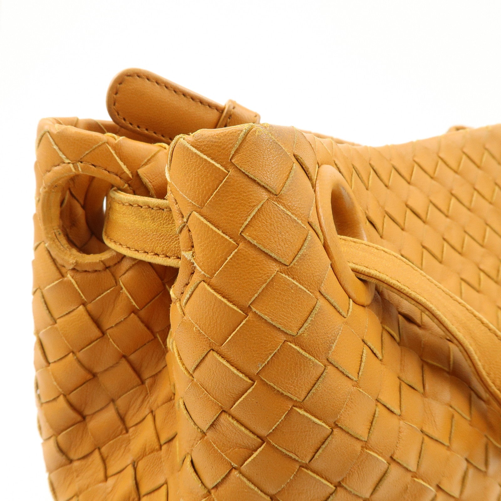 Bottega Veneta Intrecciato leather Tote Bag Orange 179320 Used