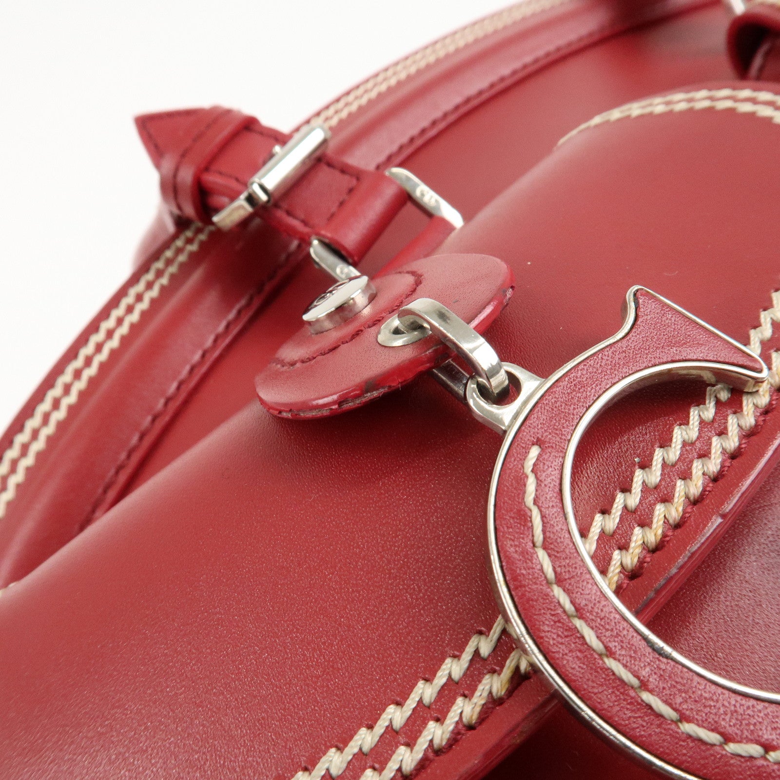 Christian Dior Detective Bag Satchel Bag Hand Bag Red Used