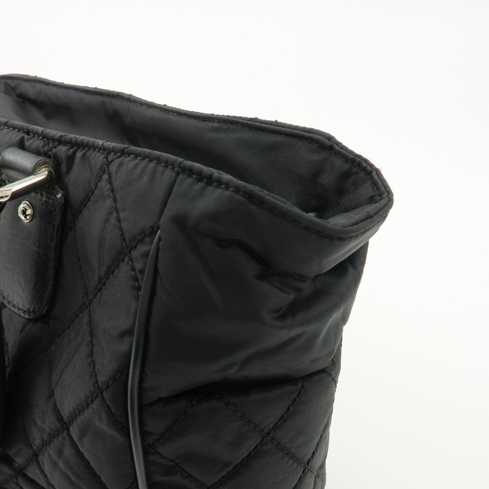 CHANEL Paris New York Wild Stitch Nylon Leather Coco Mark Tote Bag Used