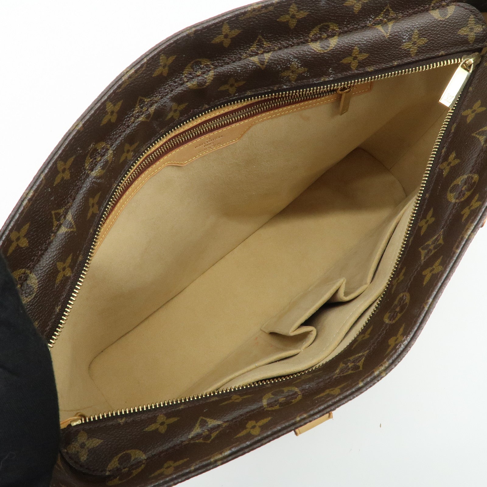 Louis Vuitton Monogram Luco Tote Bag Hand Bag Brown M51155 Used