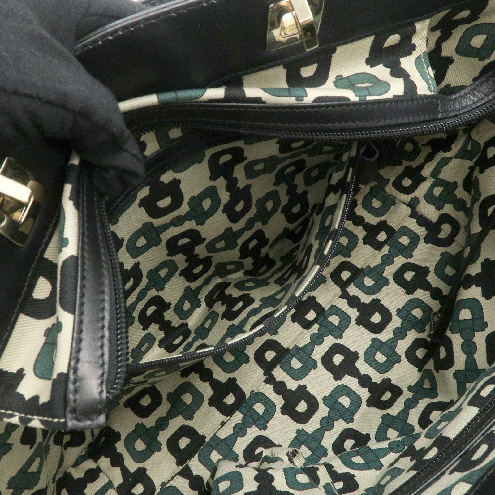 GUCCI Guccissima Leather Tote Bag Hand Bag Black 145993 Used