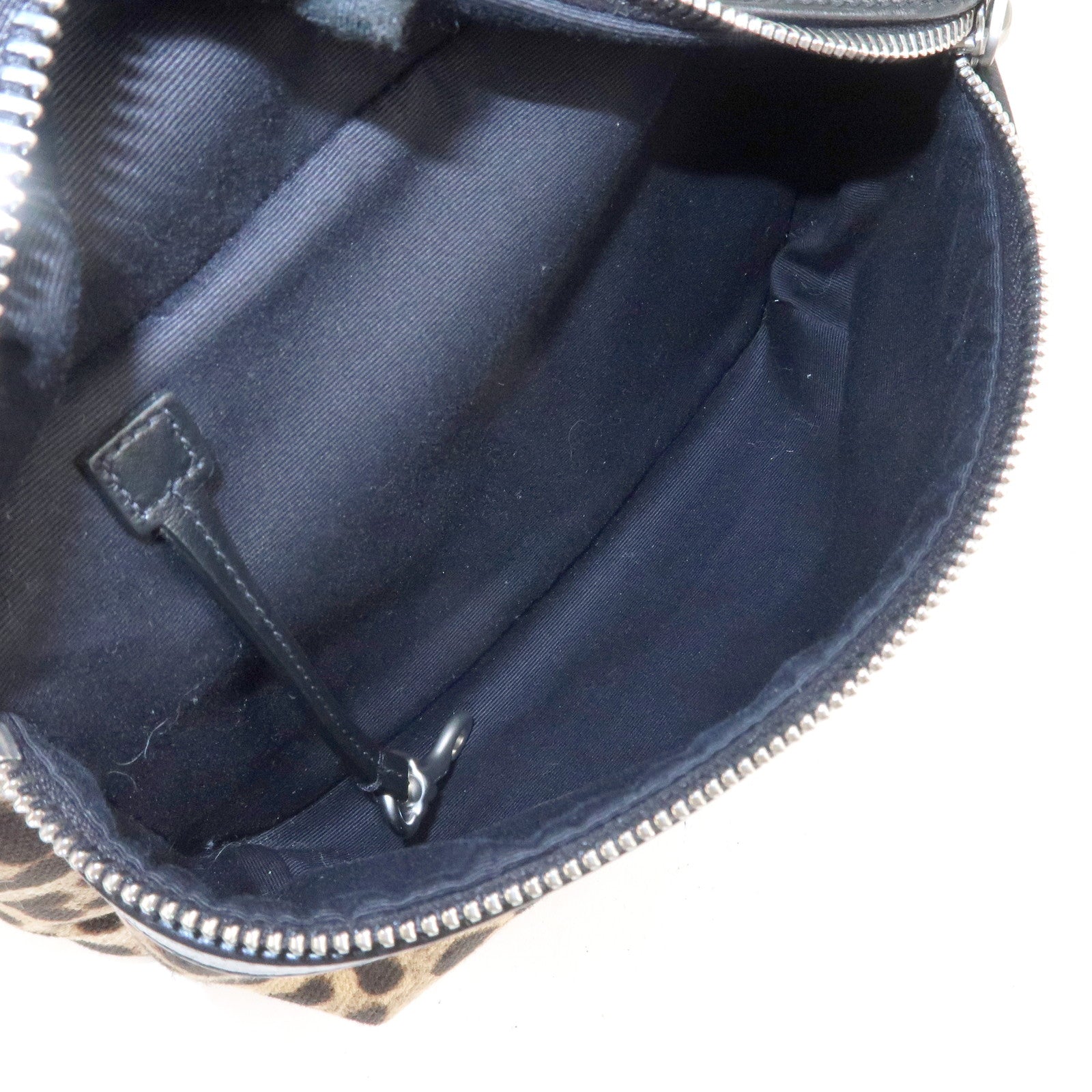Saint Laurent Canvas Leather Back Pack Brown Beige Black Used