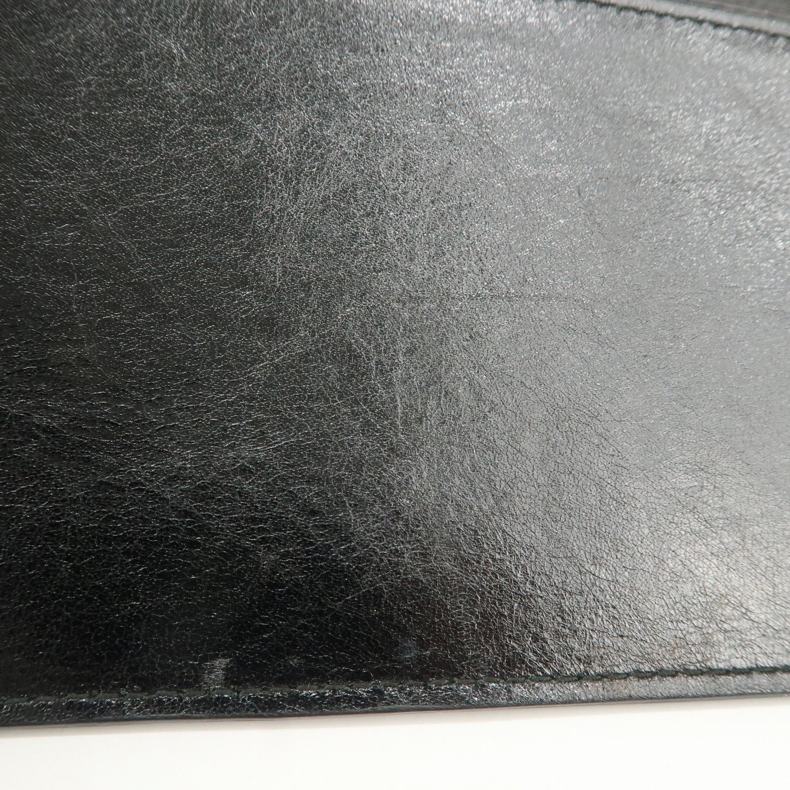 BOTTEGA VENETA Intrecciato Leather W Hook Bifold Wallet Black Used