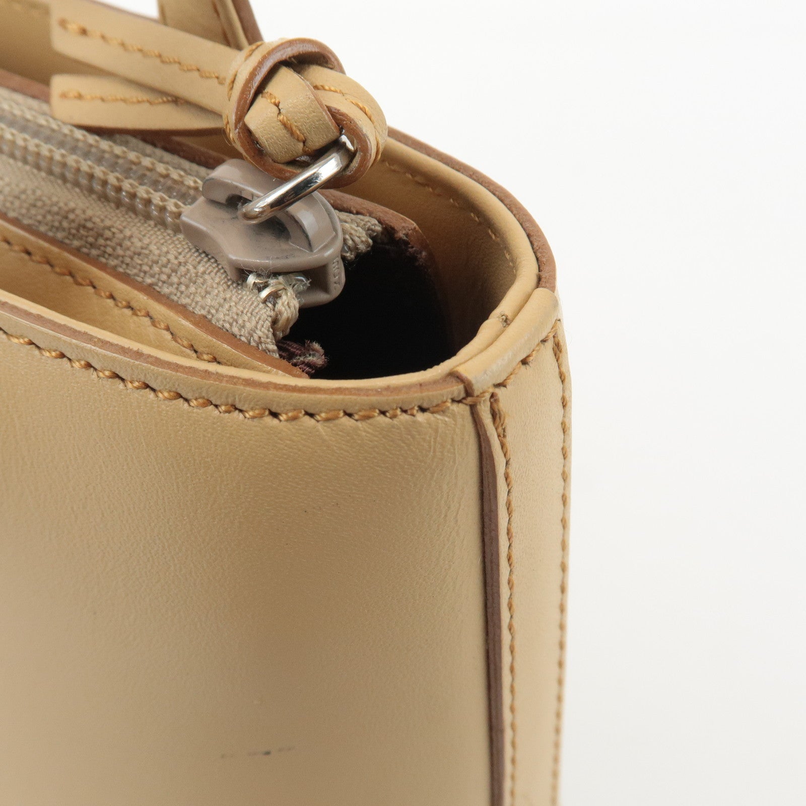 BURBERRY London Leather Suede Tote Bag Hand Bag Beige Used