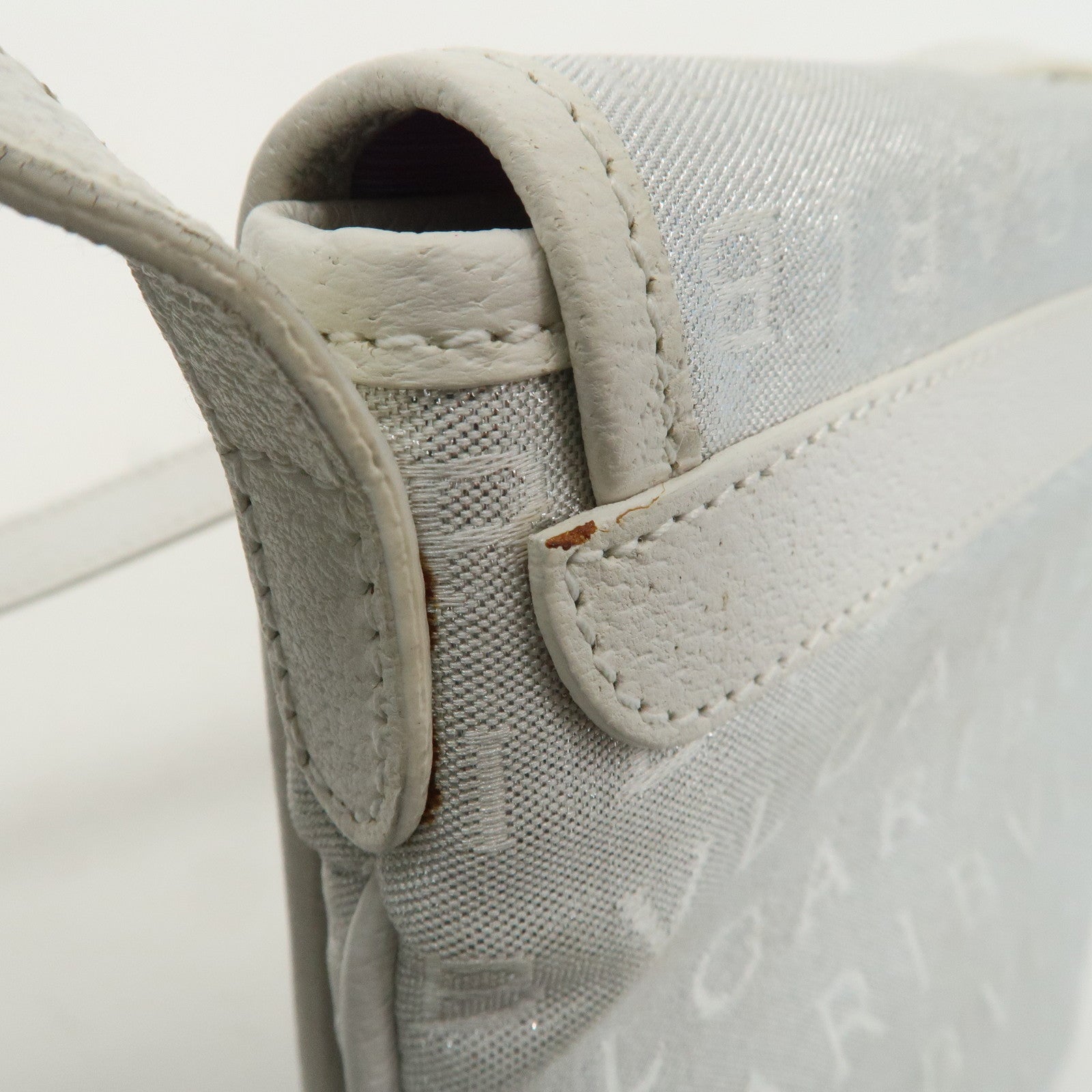 BVLGARI Logo Mania Mini Shoulder Bag Hand Bag Silver Used