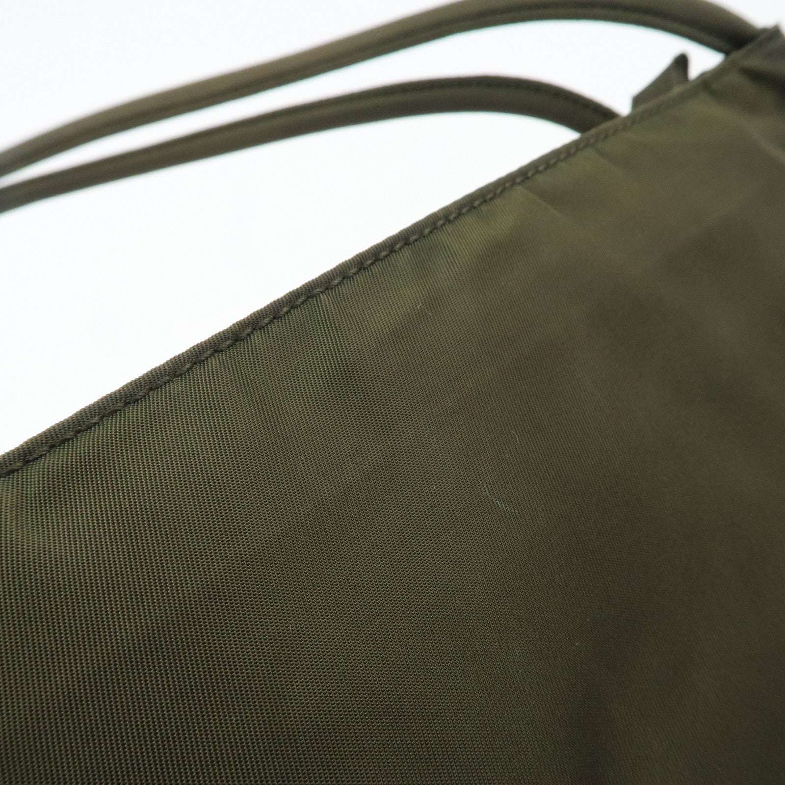 PRADA Nylon Tote Bag Shoulder Bag Khaki K3093 Used