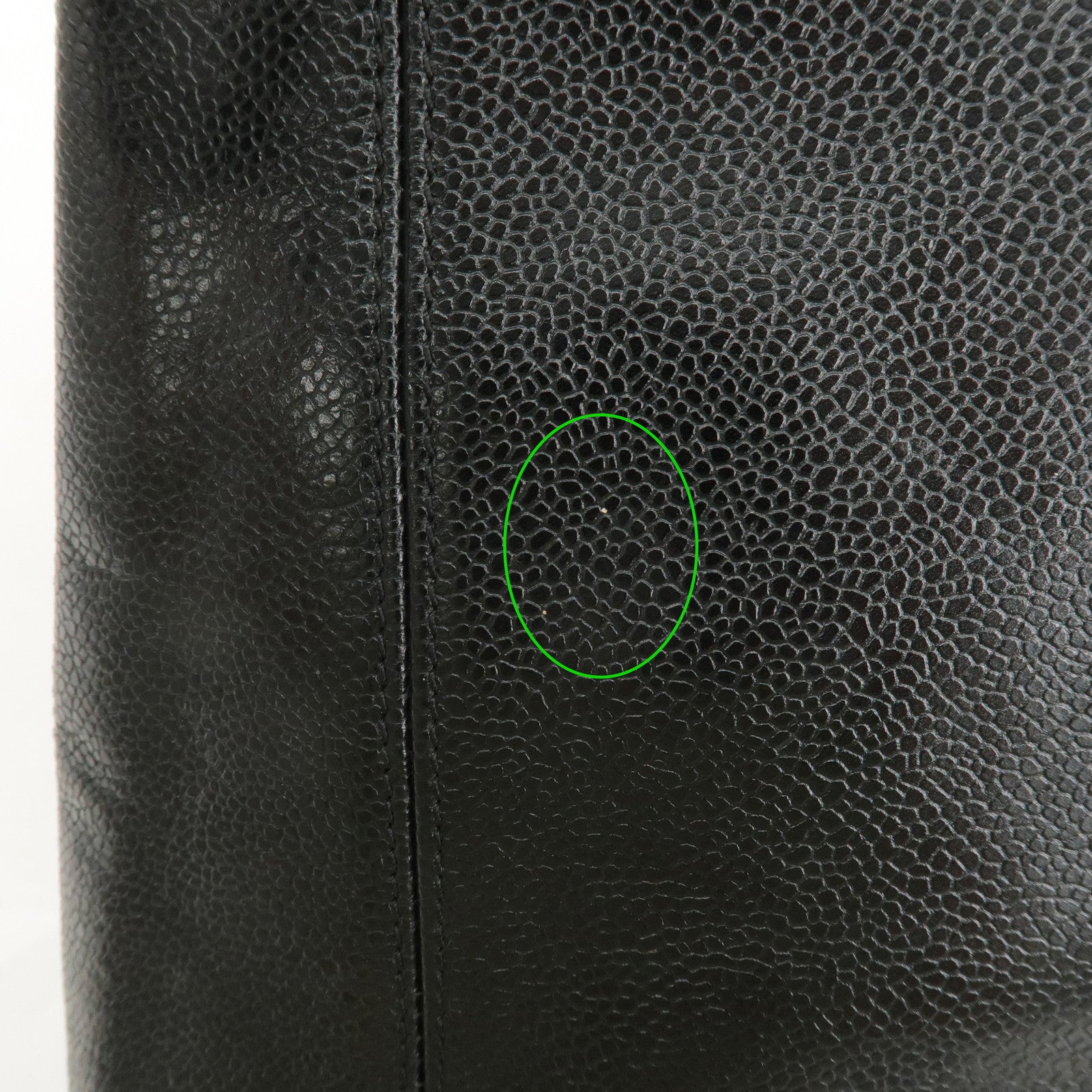 CHANEL Caviar Skin Tote Bag Shoulder Bag Hand Bag Black Used