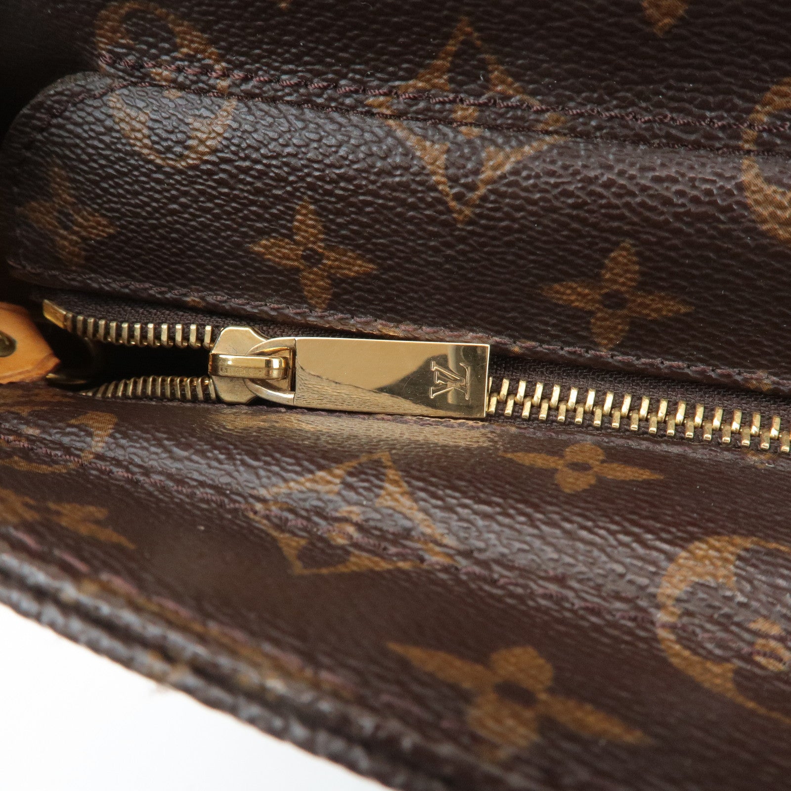 Louis Vuitton Monogram Luco Tote Bag Hand Bag Brown M51155 Used