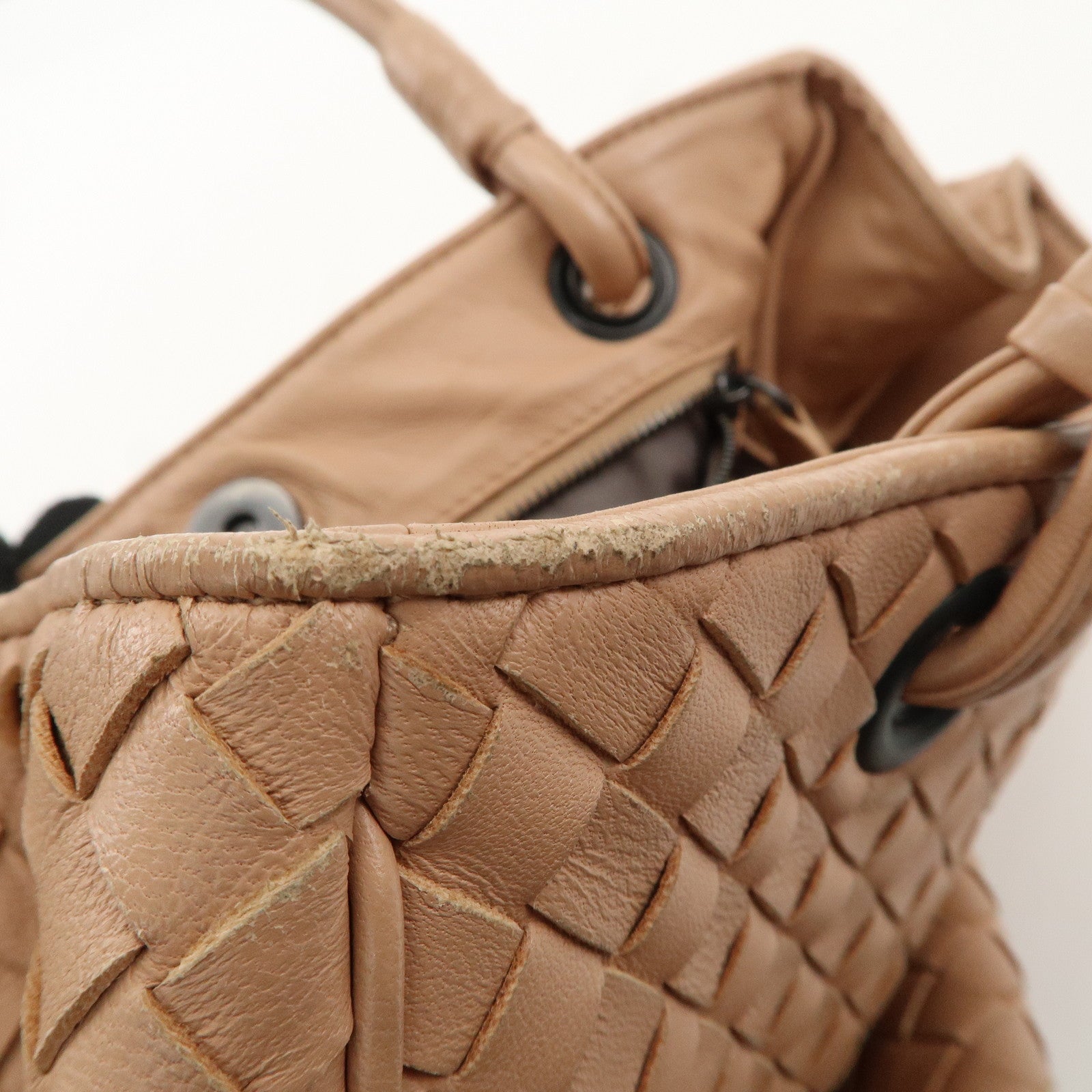 BOTTEGA VENTETA Intrecciato Leather Satchel Tote Bag 148323 Used