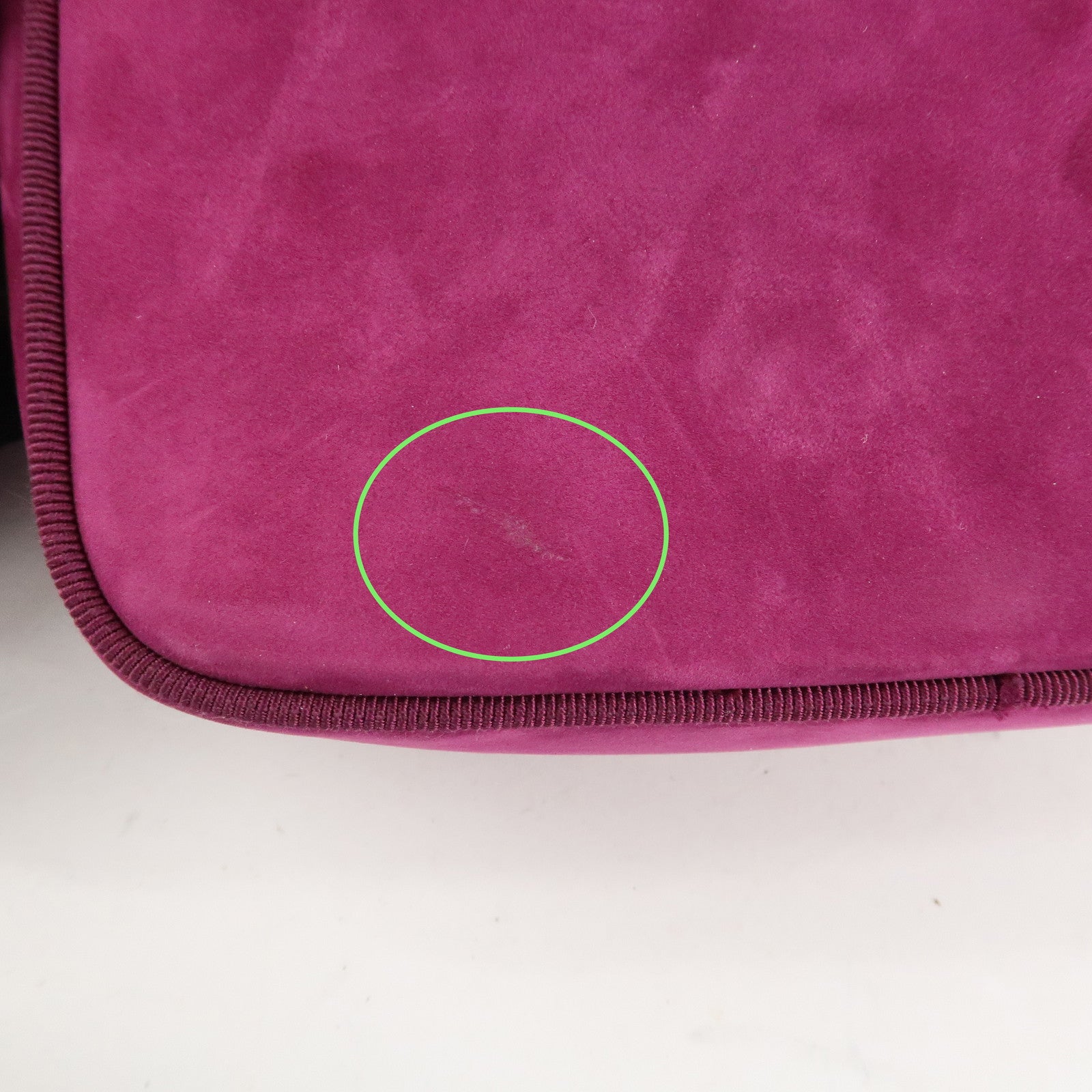 Ferragamo Vara Ribbon Suede Leather Shoulder Bag Purple Used