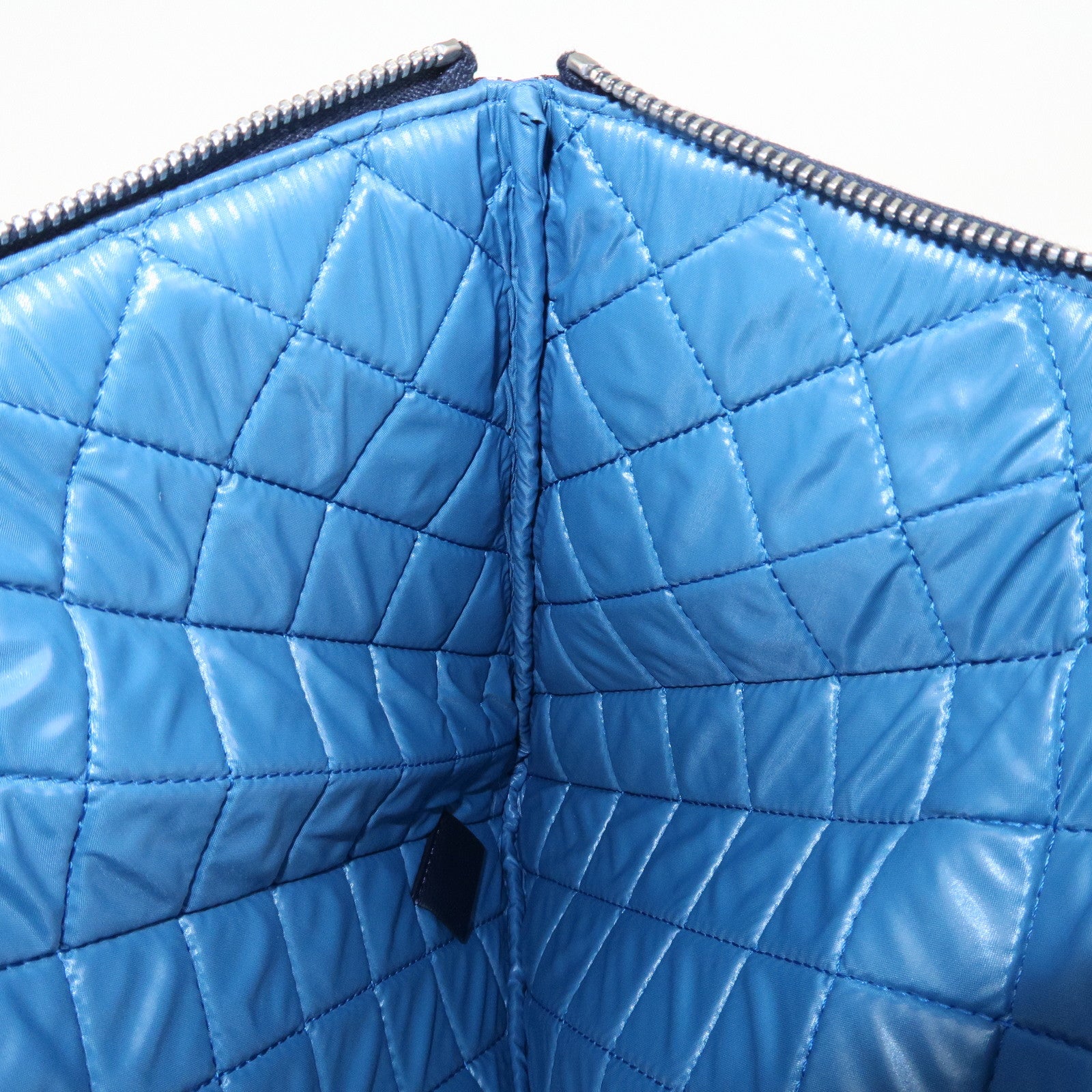 CHANEL COCO Mark Canvas Quilting Flower Print Clutch Bag A82074 Used