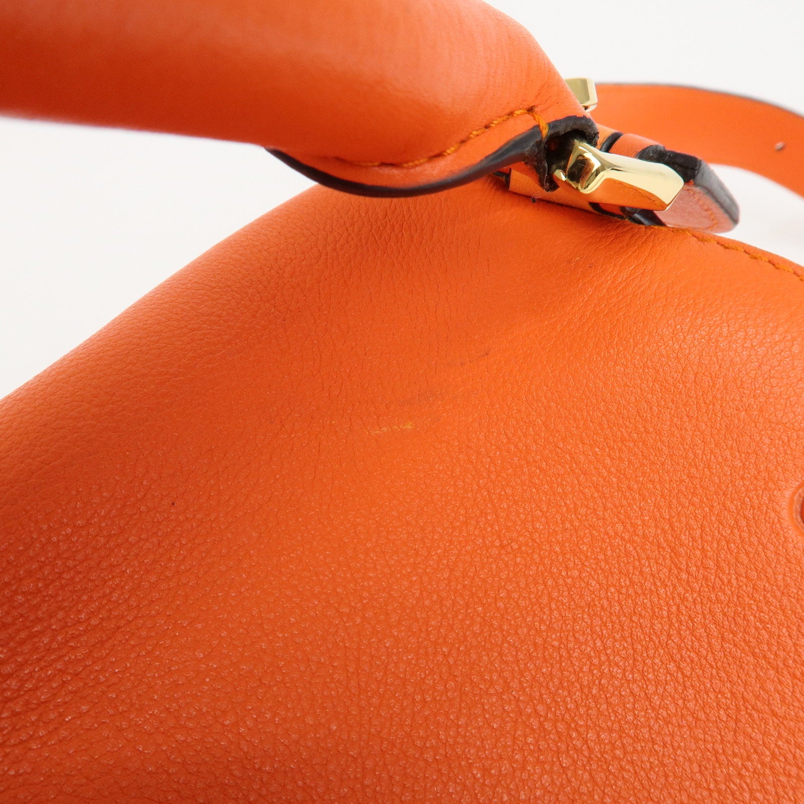 LOEWE Leather Puzzle Bag Medium 2Way Bag Shoulder Bag Orange Used