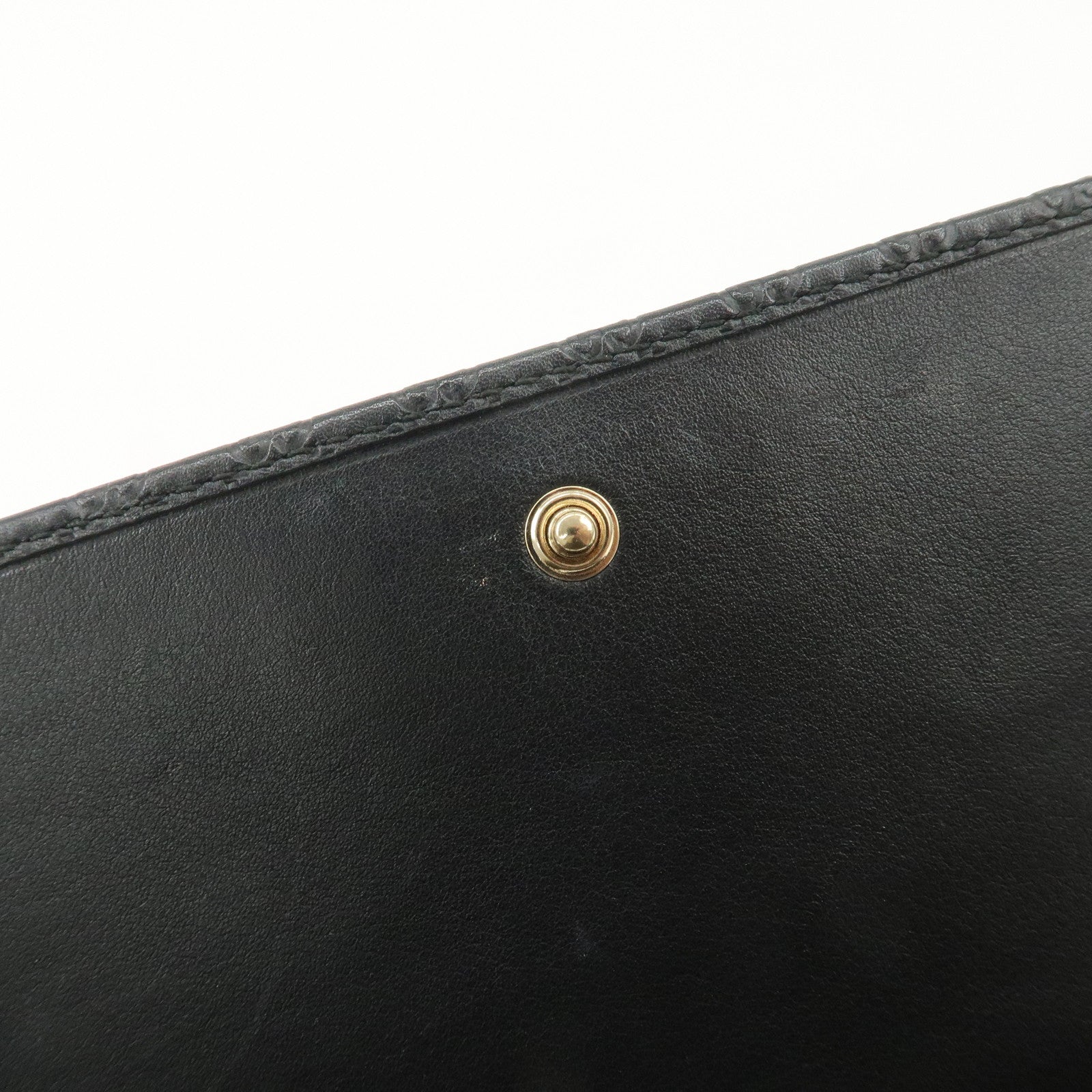 GUCCI Guccissima Leather Shoulder Bag Wallet Black 466507