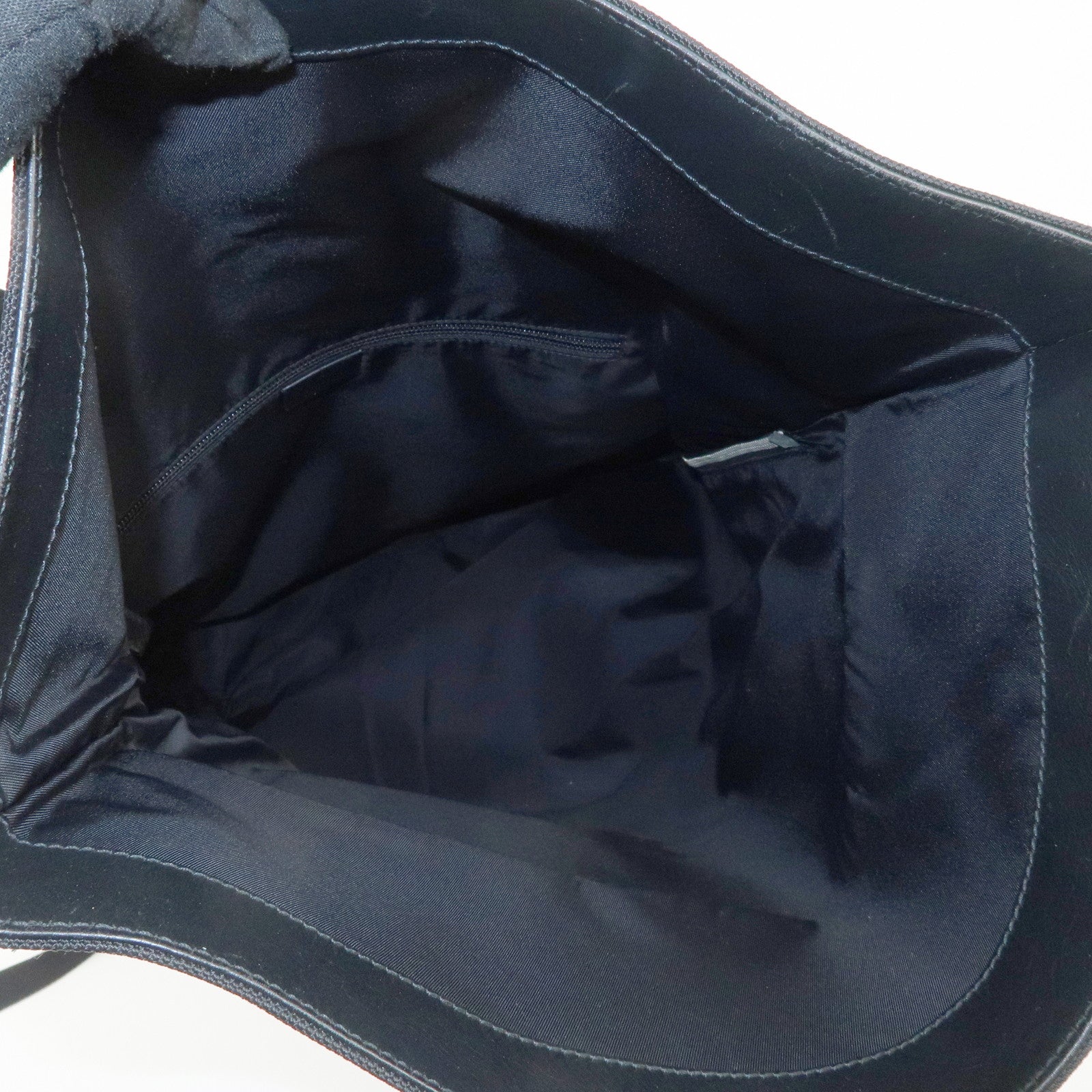 GUCCI Sherry Canvas Leather Ruck Sack Back Pack Black 337075 Used