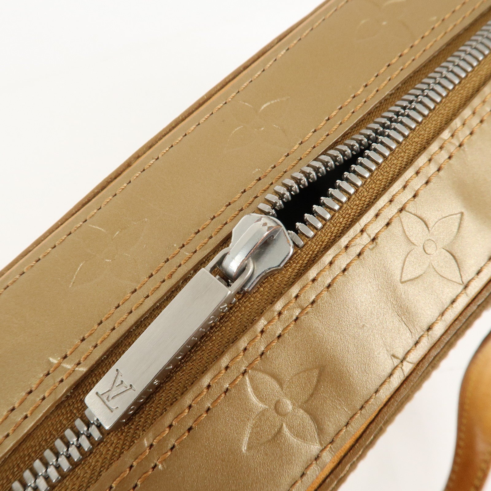 Louis Vuitton Monogram Matte Shelton Hand Bag Ambre M55177 Used