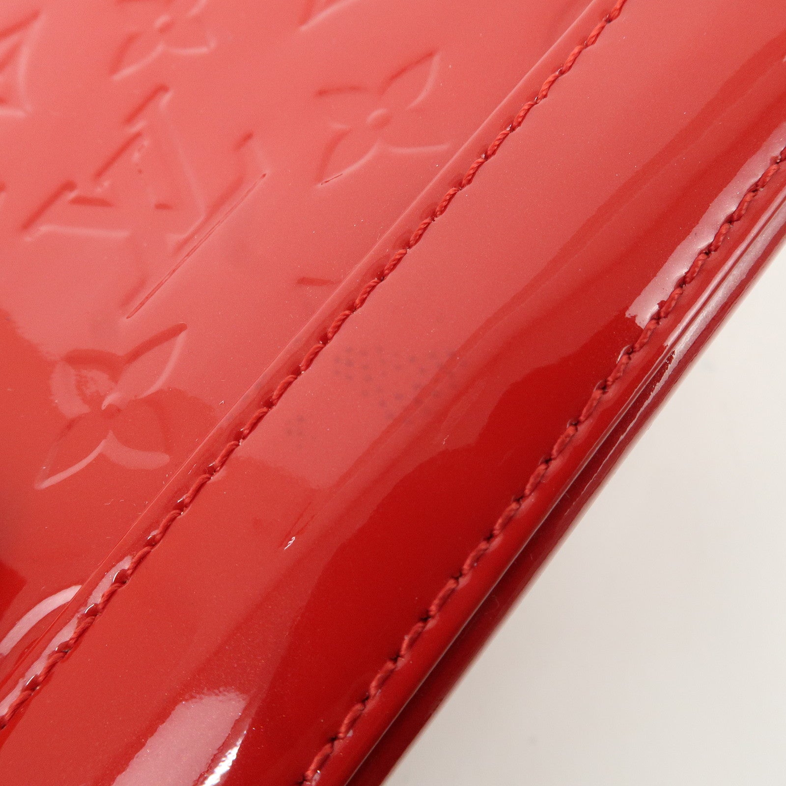 Louis Vuitton Monogram Vernis Alma BB Hand Bag Rouge M91698 Used