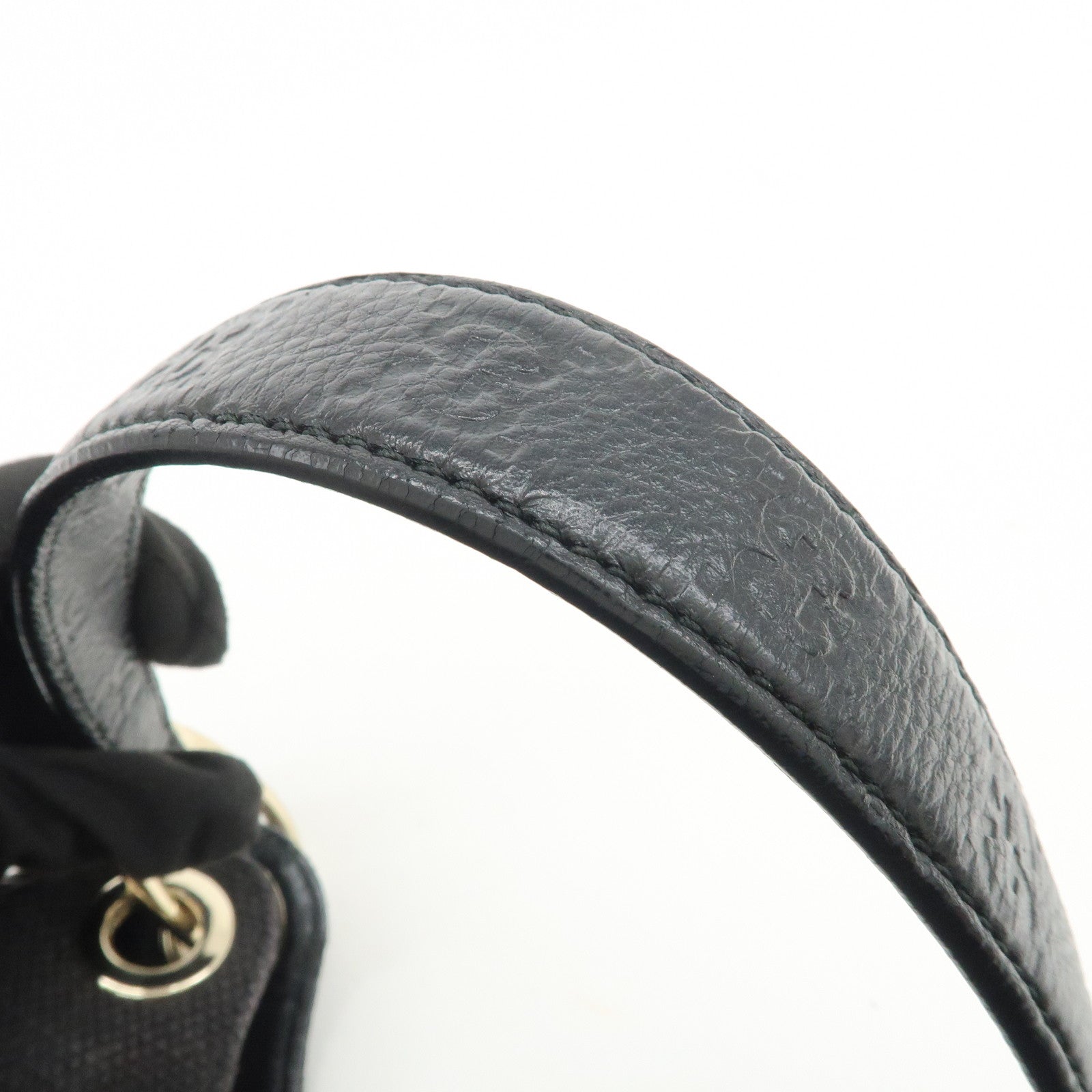 GUCCI Guccissima Leather Canvas Shoulder Bag Hand Bag Brown 257265