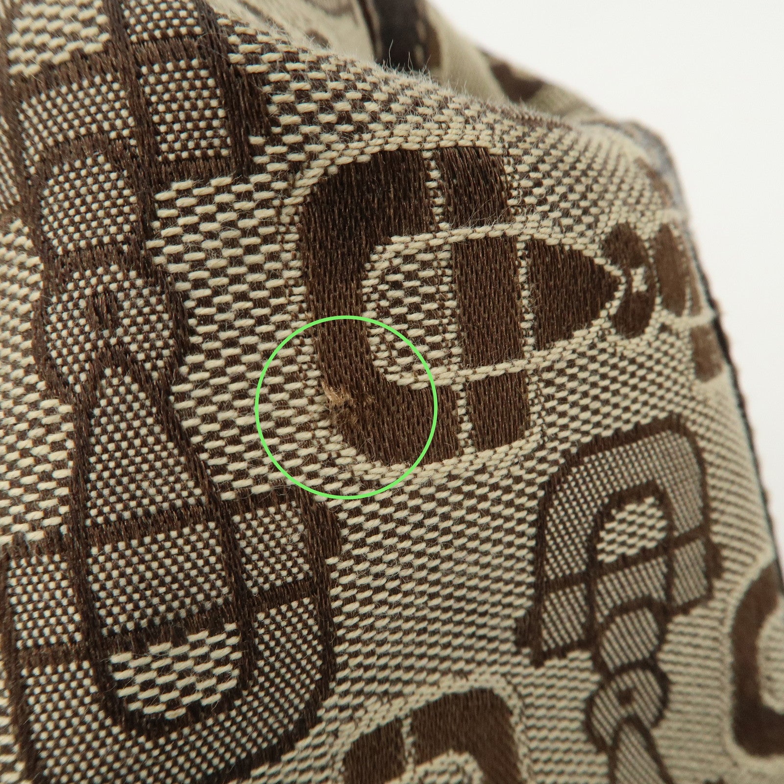 GUCCI Sherry Canvas Leather Doctor's Bag Hand Bag Beige 146002 Used