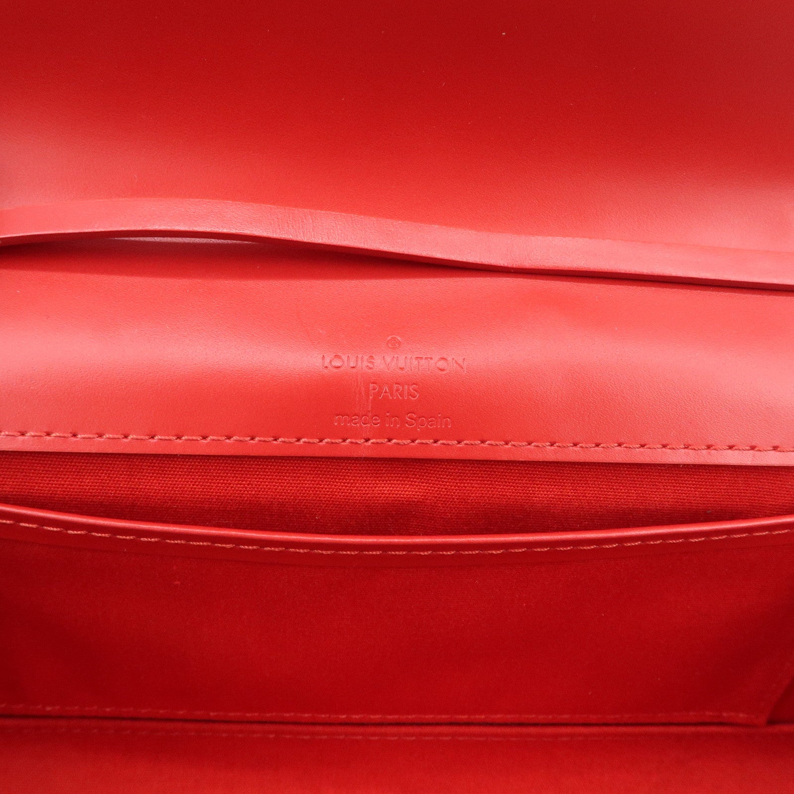 Louis Vuitton Epi leather Honfleur Cuir Hand Bag Red M5273E