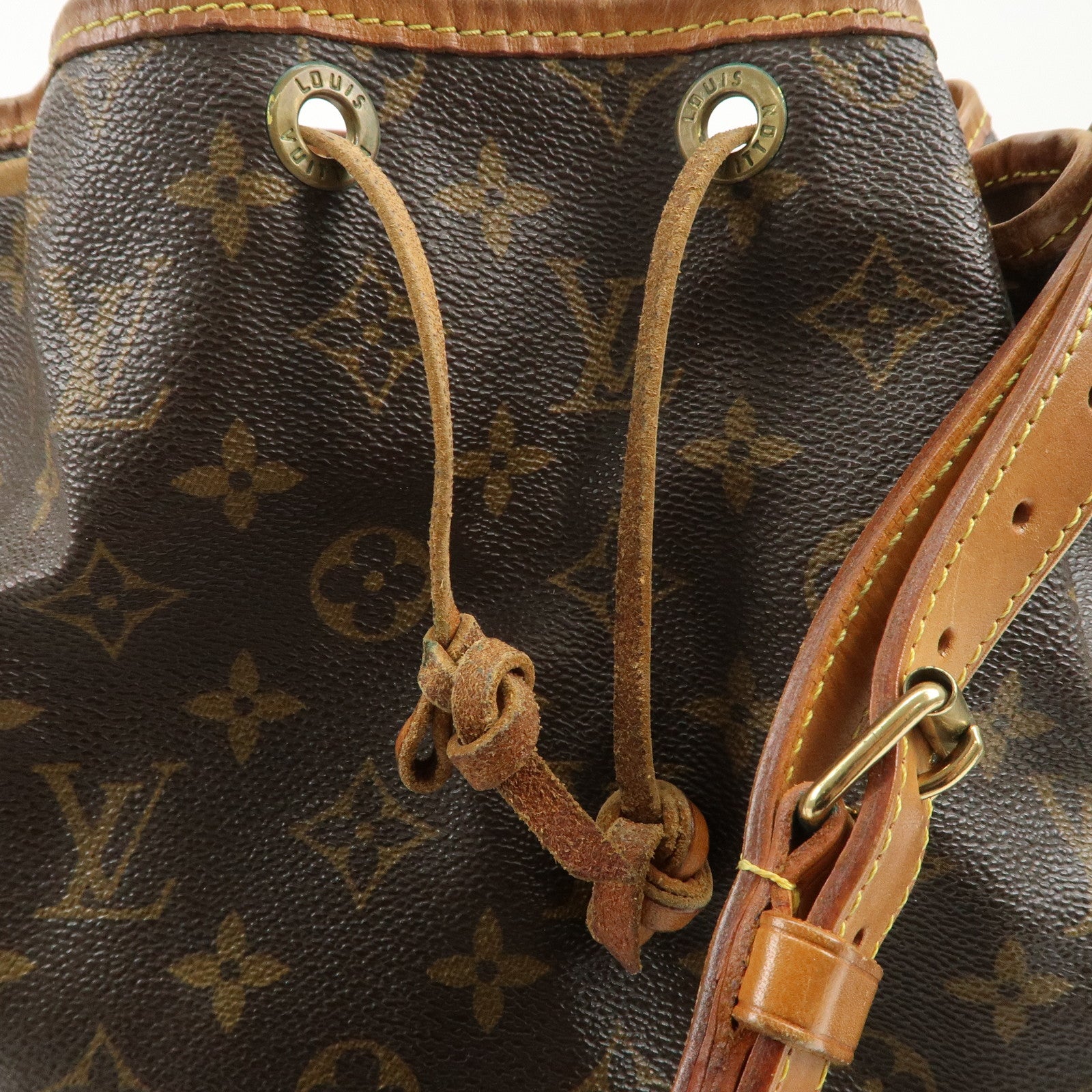 Louis Vuitton Monogram Noe Shoulder Bag Hand Bag Brown M42224 Used