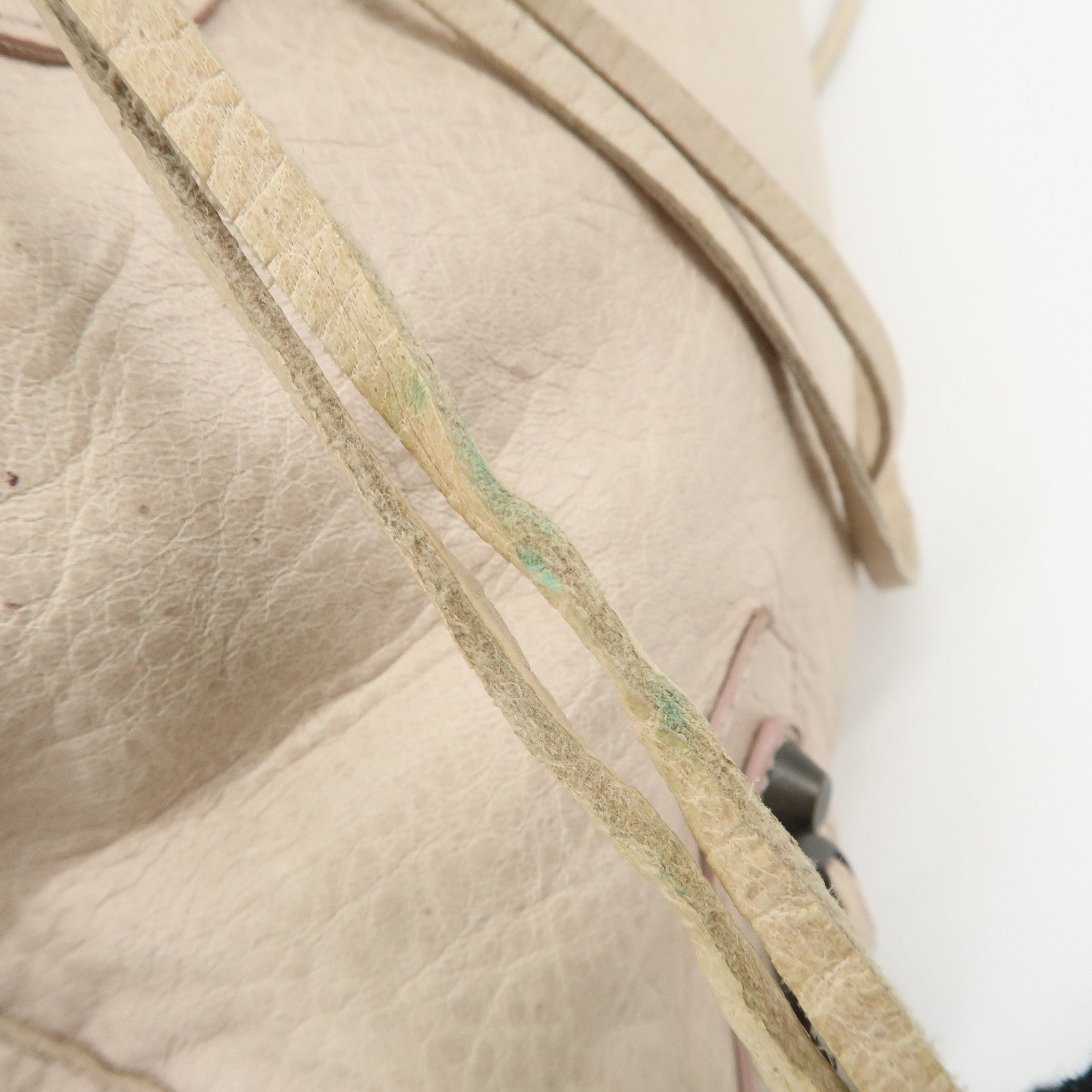 BALENCIAGA The City Leather 2Way Shoulder Bag Beige 115748 Used