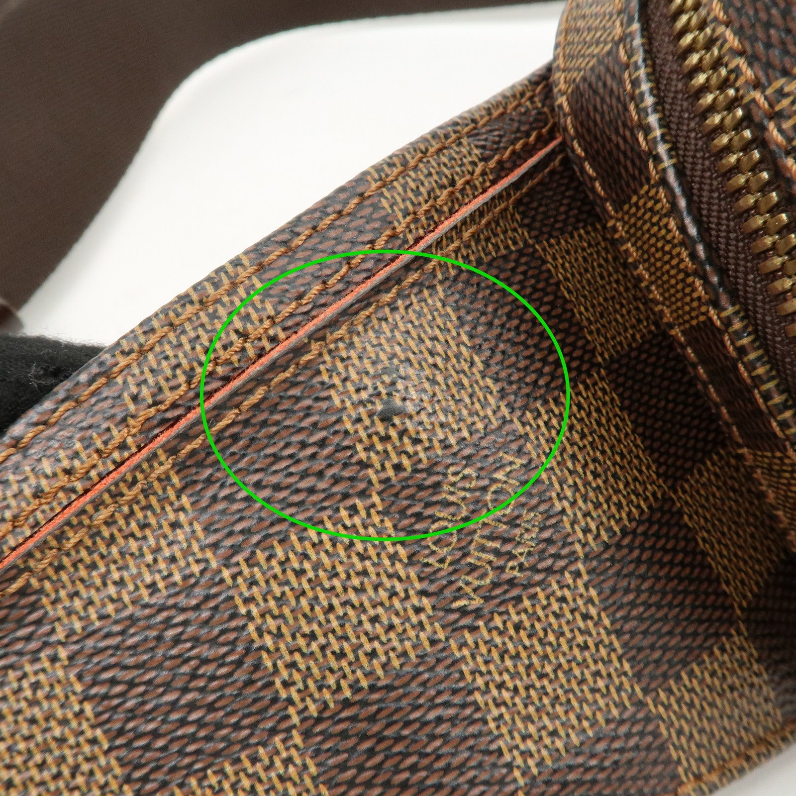 Louis Vuitton Damier Ebene Geronimos Body Waist Bag Brown N51994 Used