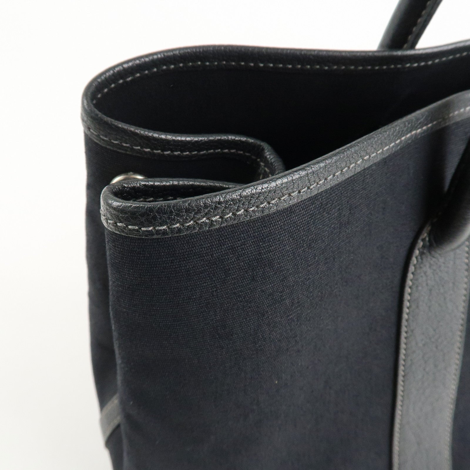 HERMES Toile Officier Negonda Garden Party PM I Stamped Tote Bag Used