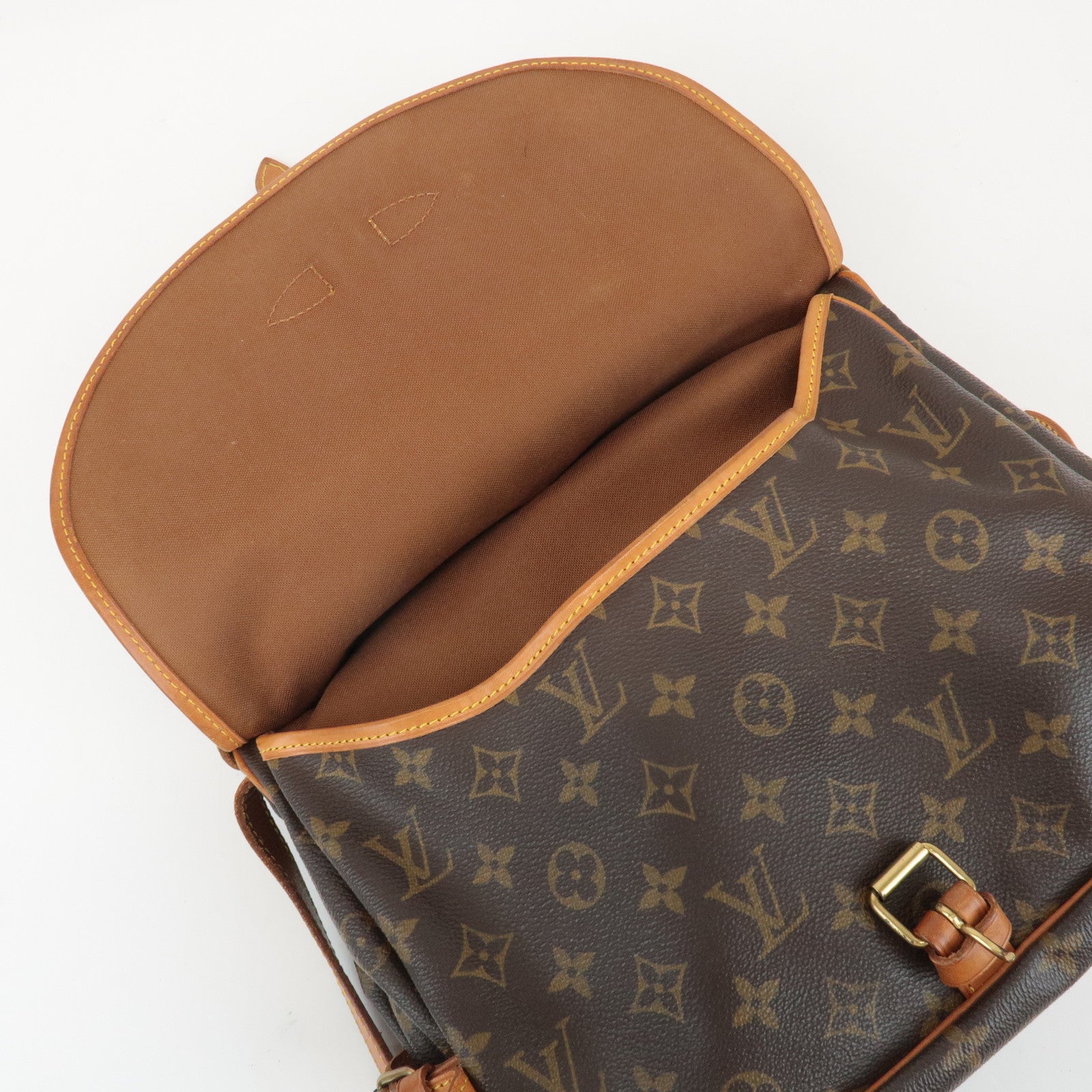 Louis Vuitton Monogram Saumur 30 Shoulder Bag Brown M42256 Used