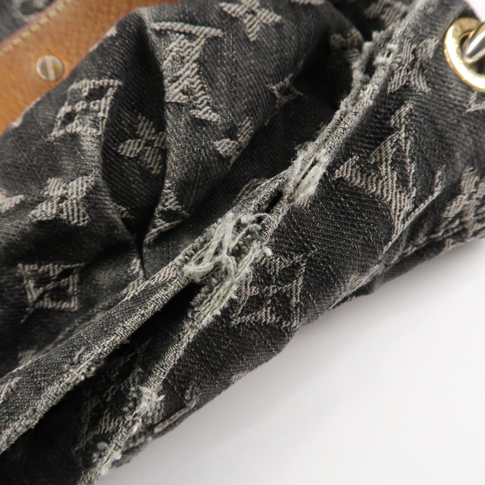 Louis Vuitton Monogram Denim Daily PM Shoulder Bag Noir M40494 Used