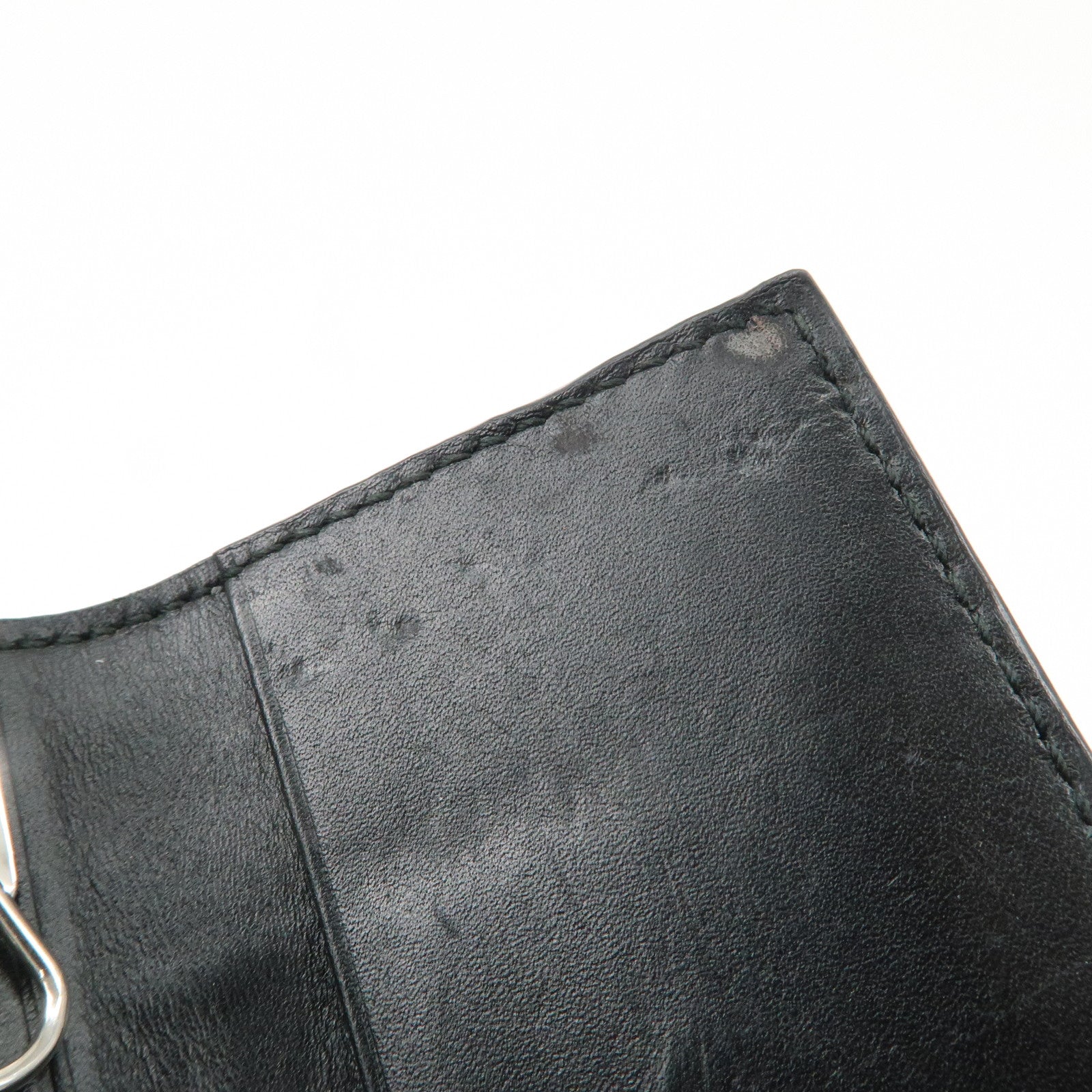 GUCCI Sherry Guccissima Leather 6 Key Case Black 408828 Used