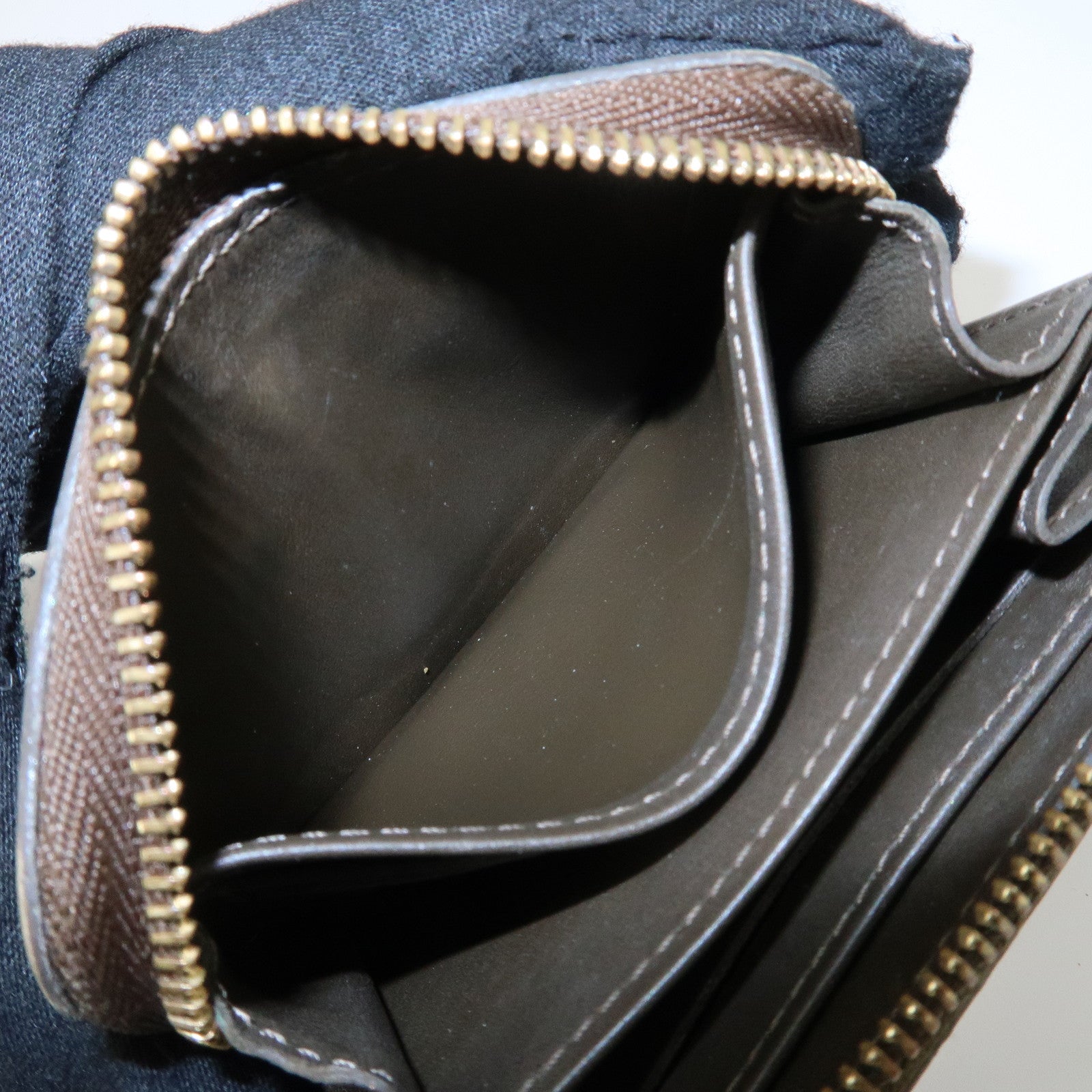 Louis Vuitton Monogram Vernis Zippy Coin Case Purse Veil Bronze Used