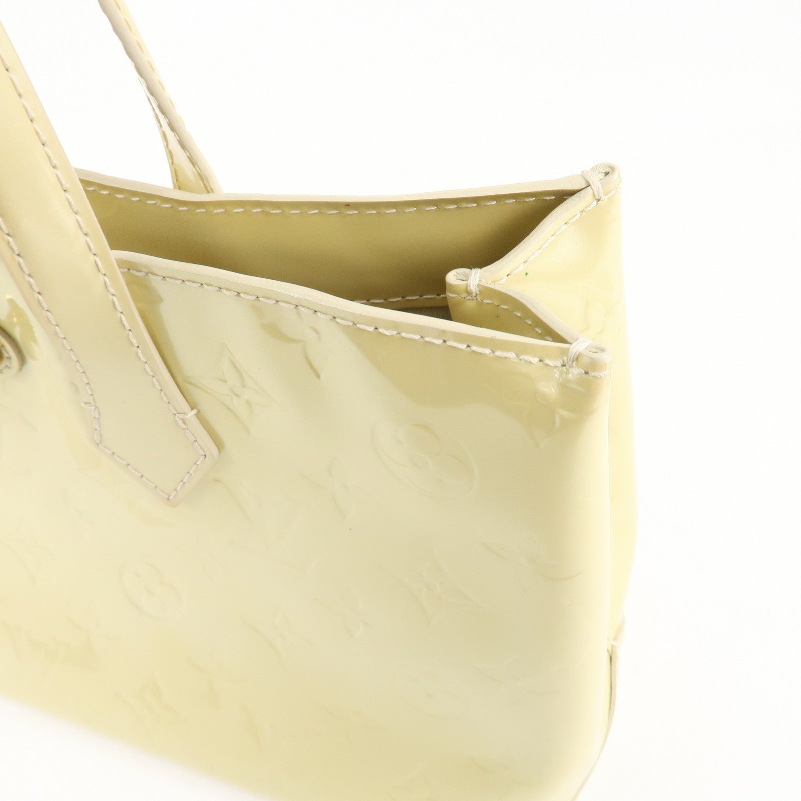 Louis Vuitton Monogram Vernis Wilshire PM Hand Bag Broncorail Used
