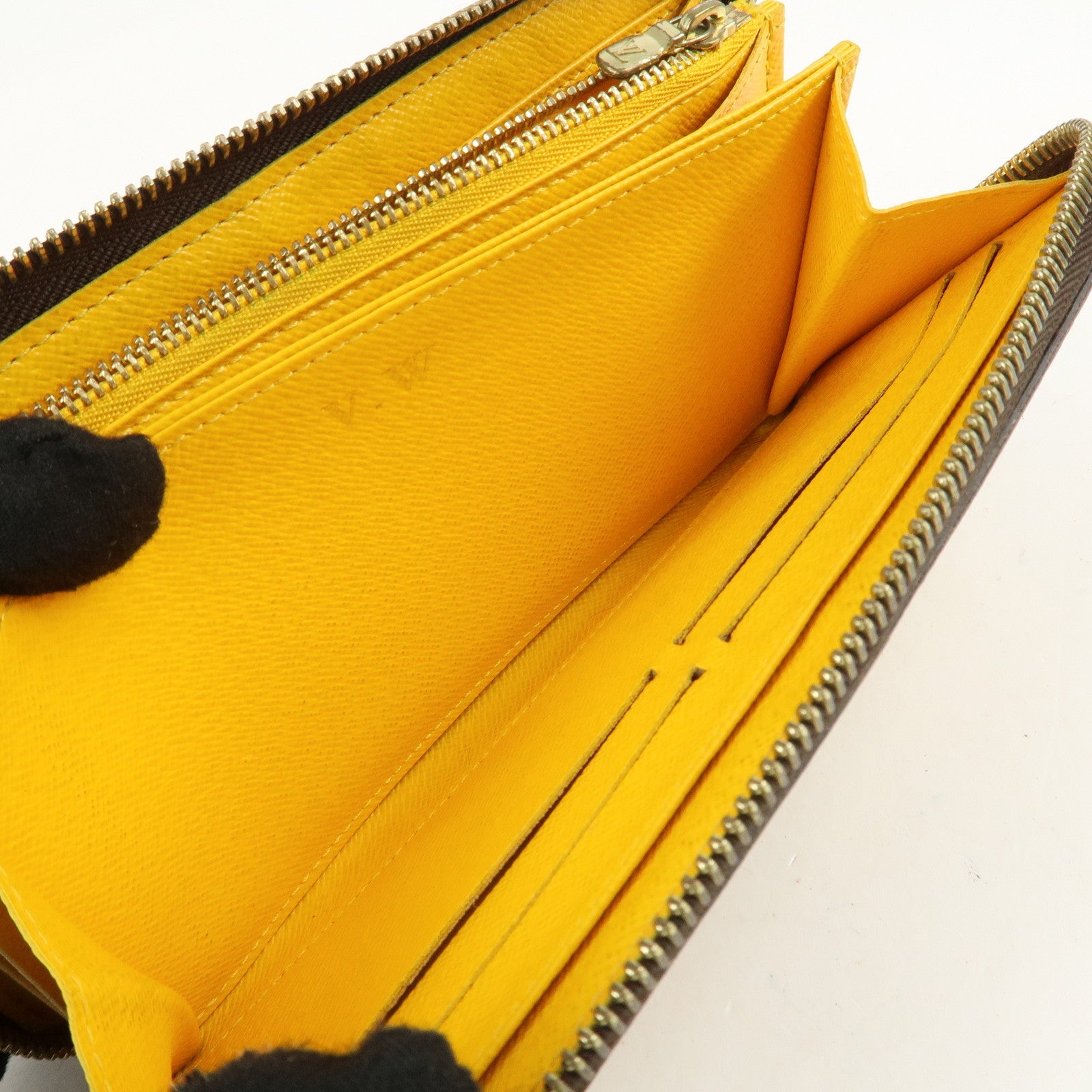 Louis Vuitton Monogram Zippy Wallet Pumpkin Dots Jaune M60449 Used